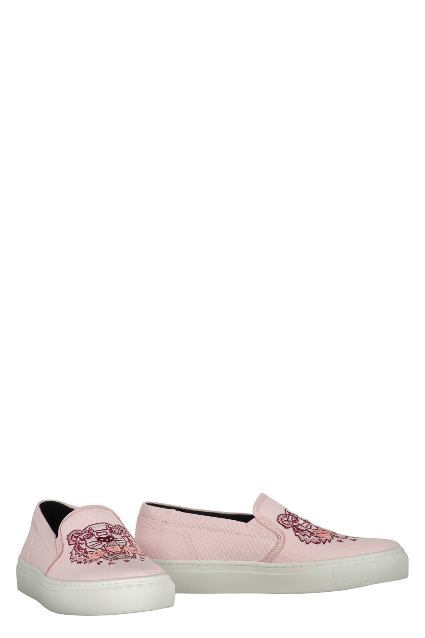 Kenzo Canvas Slip-on Sneakers In Pink