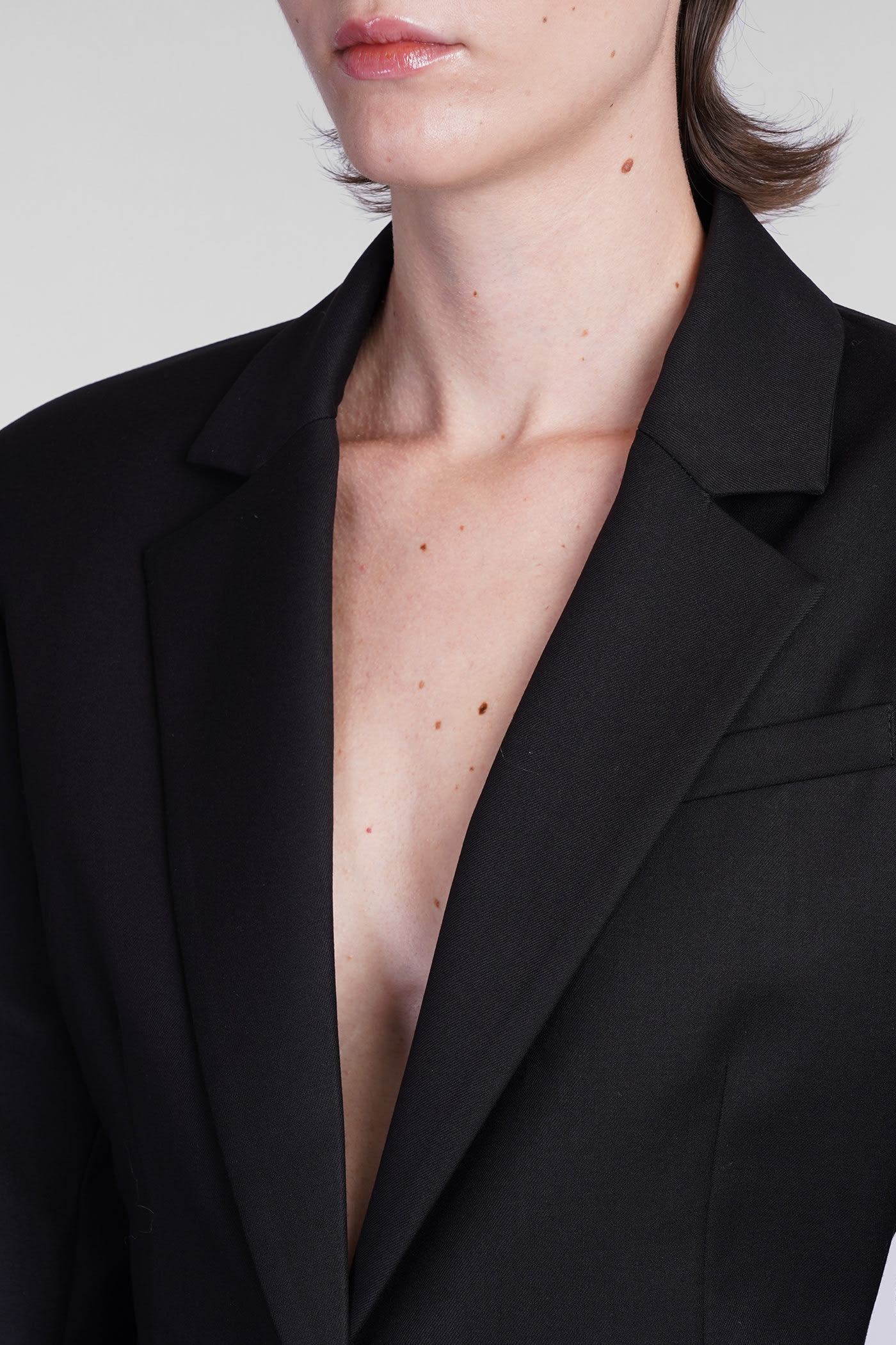 Shop Andreädamo Blazer In Black Polyester