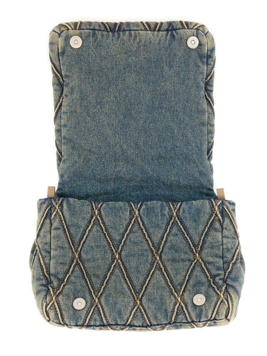 Diesel Charm-d Small Shoulder Bag In Gray