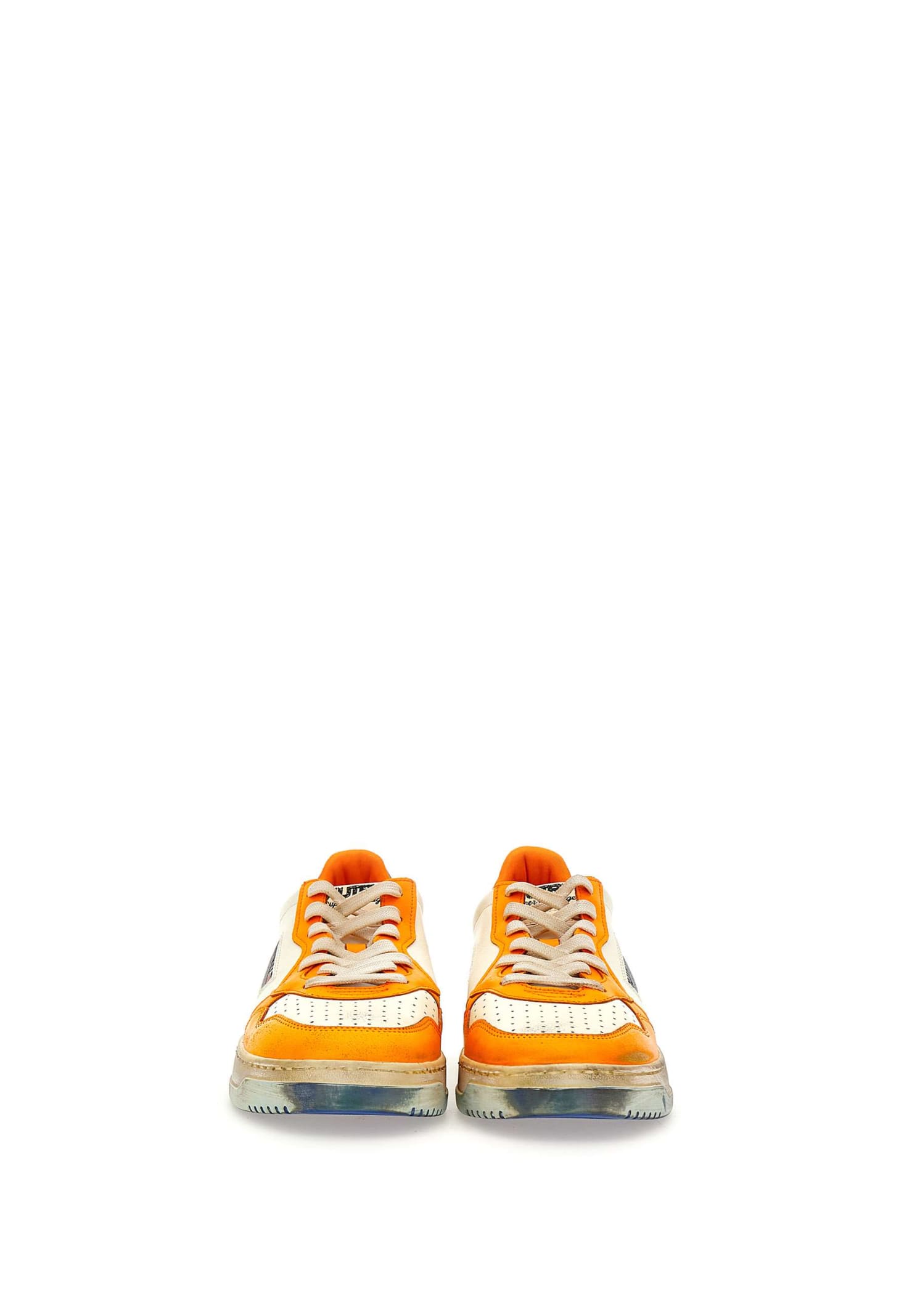 Shop Autry Avlm Bc04 Sneakers In White-orange-blue