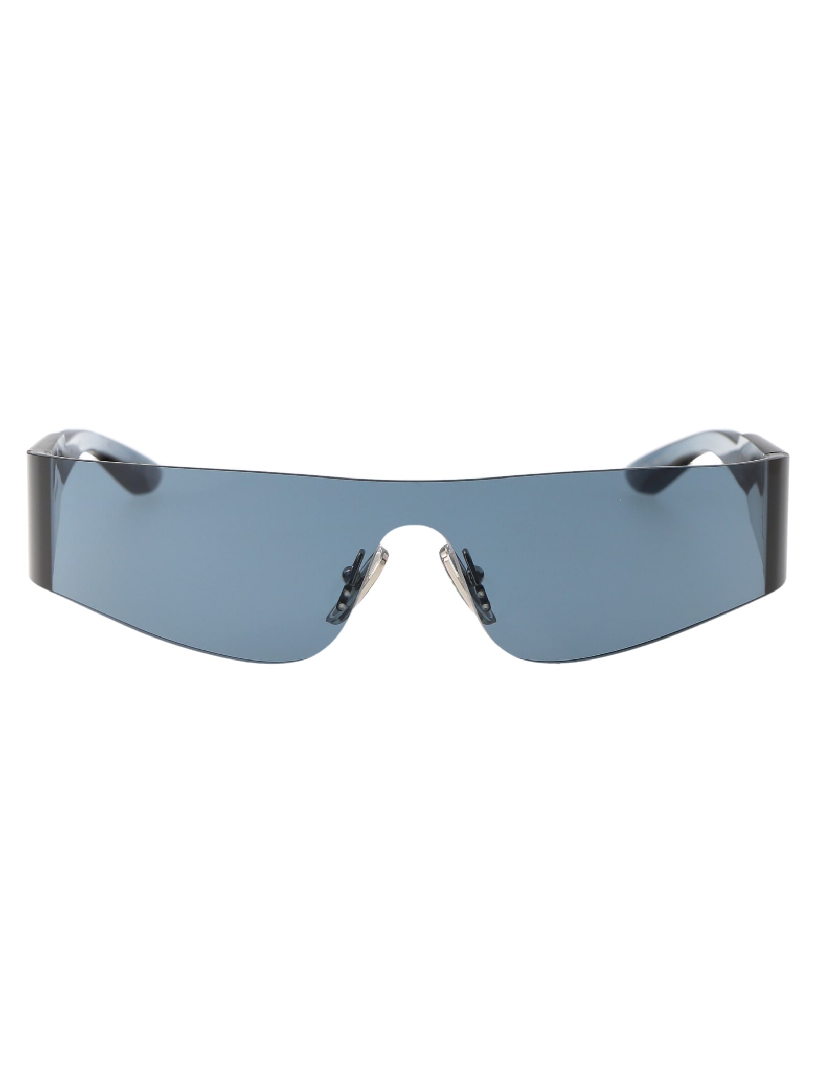 Shop Balenciaga Bb0041s Sunglasses In 014 Blue Blue Blue