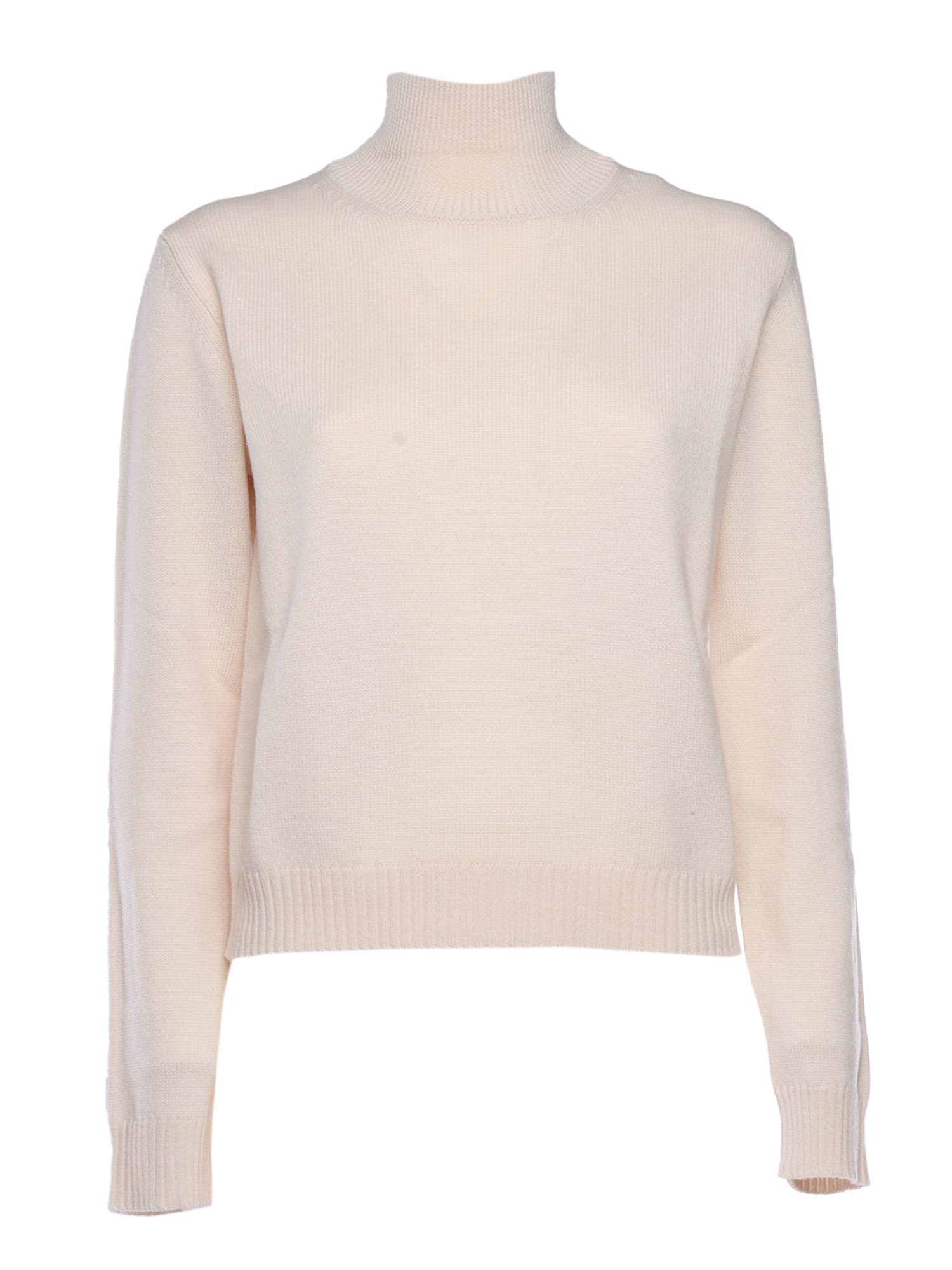 Ballantyne Basic Turtleneck In Cream