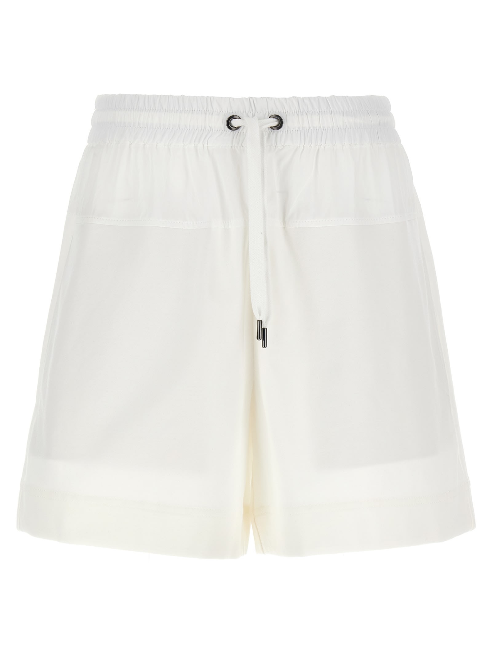 Brunello Cucinelli Paneled Track Bermuda And Short White