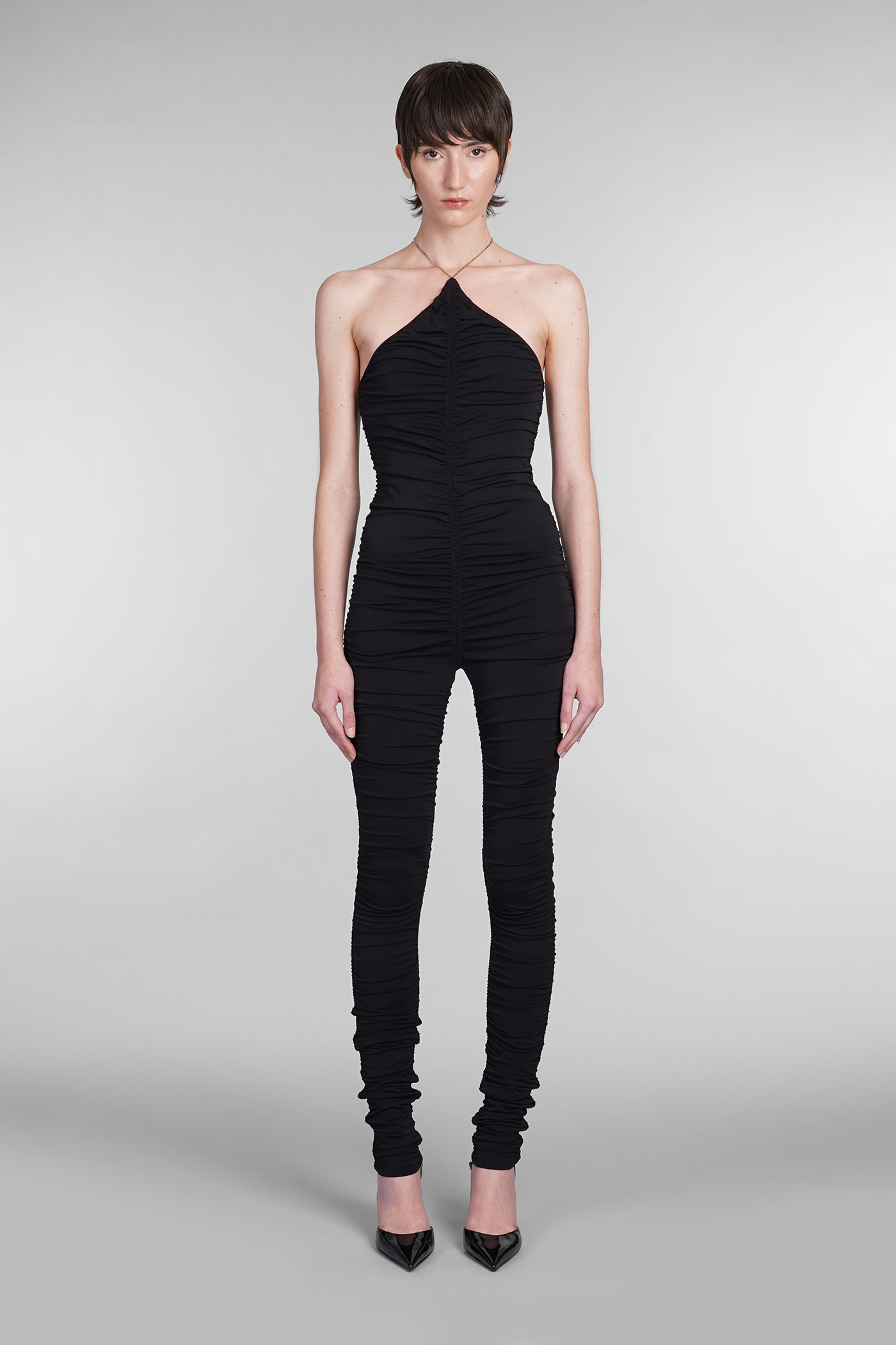 Shop Attico Jumpsuit In Black Acrylic