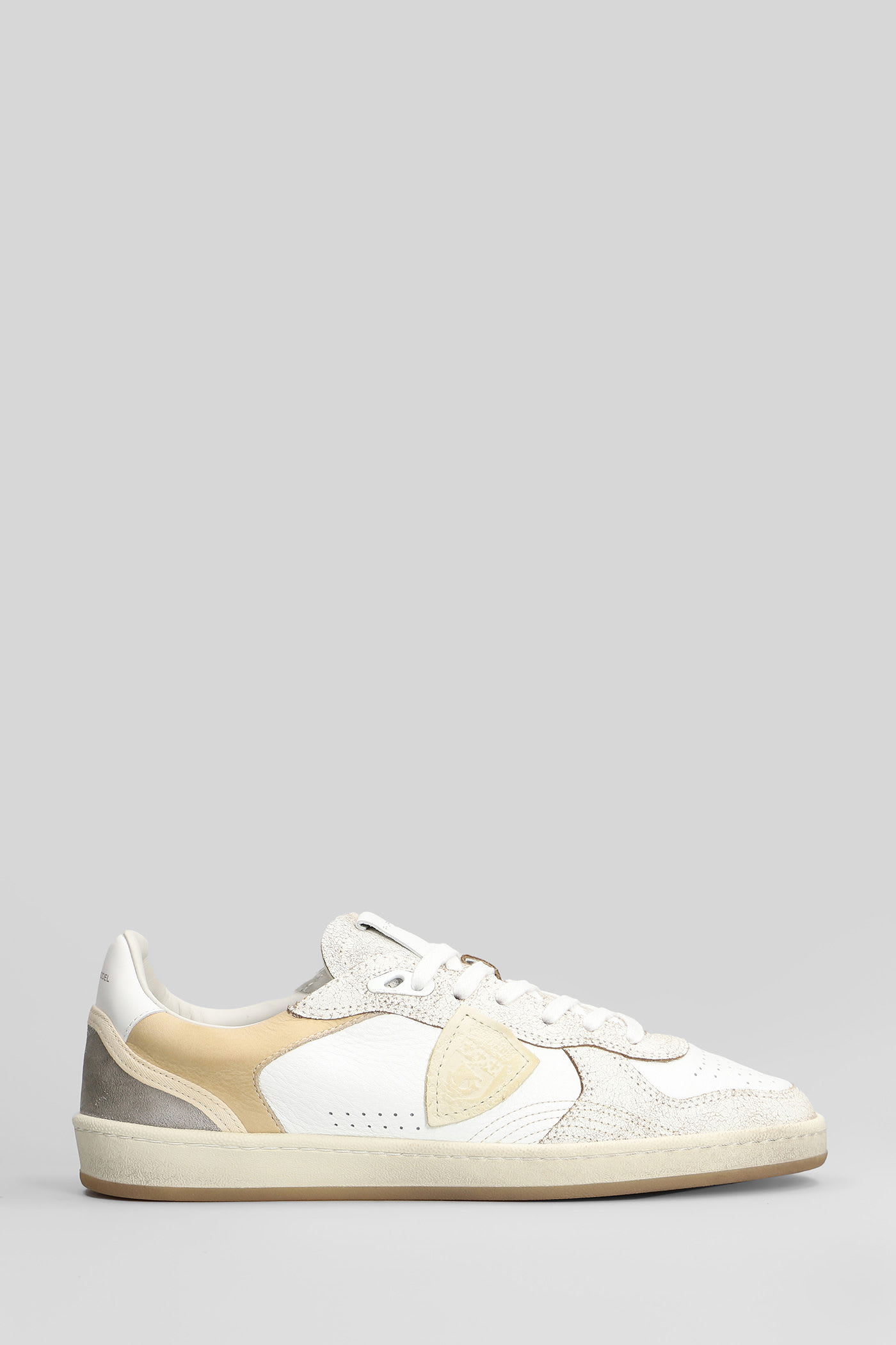 Philippe Model Pgal Low Sneakers In White Leather In White