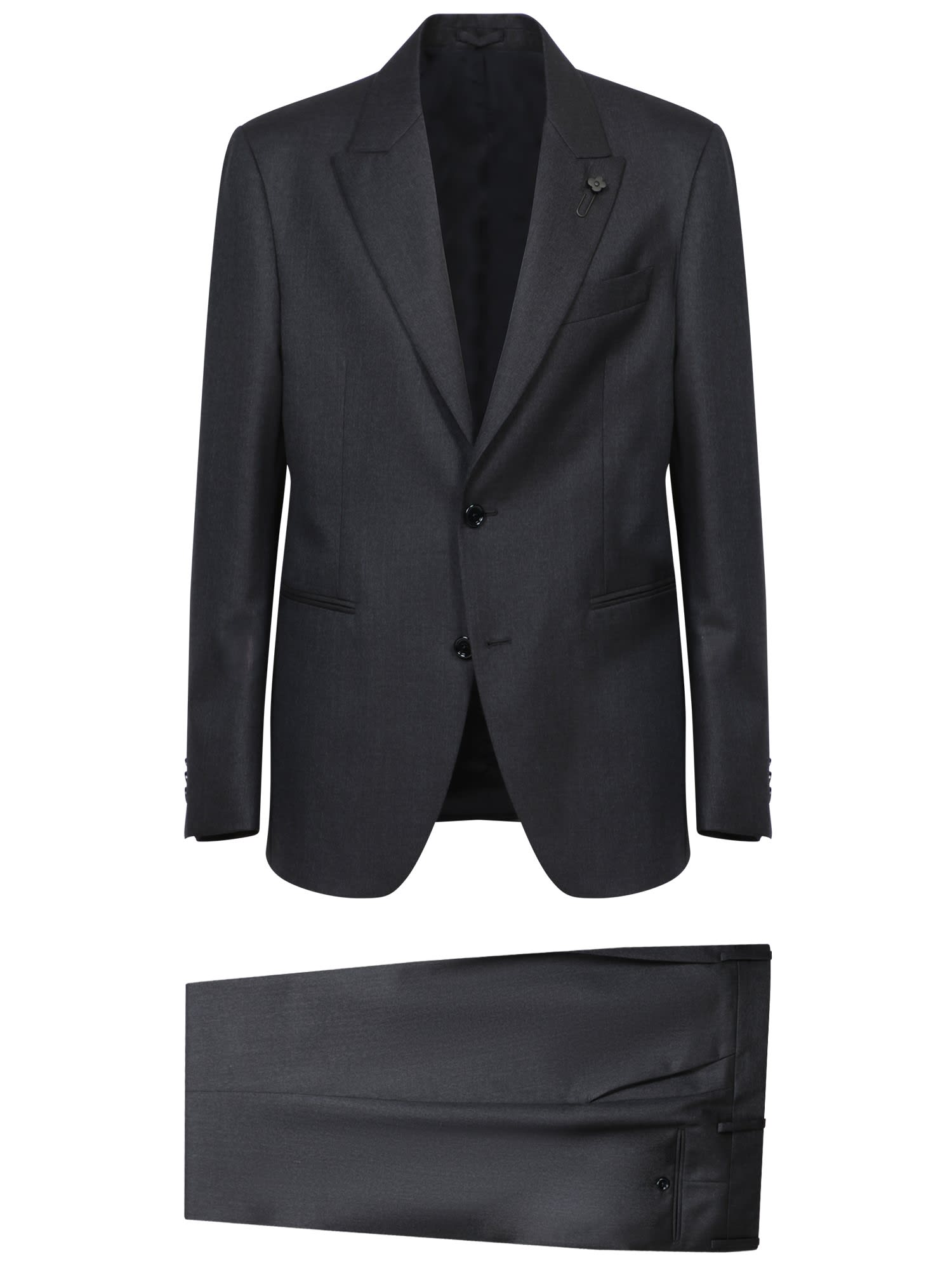 Shop Lardini Blue Wool Suit