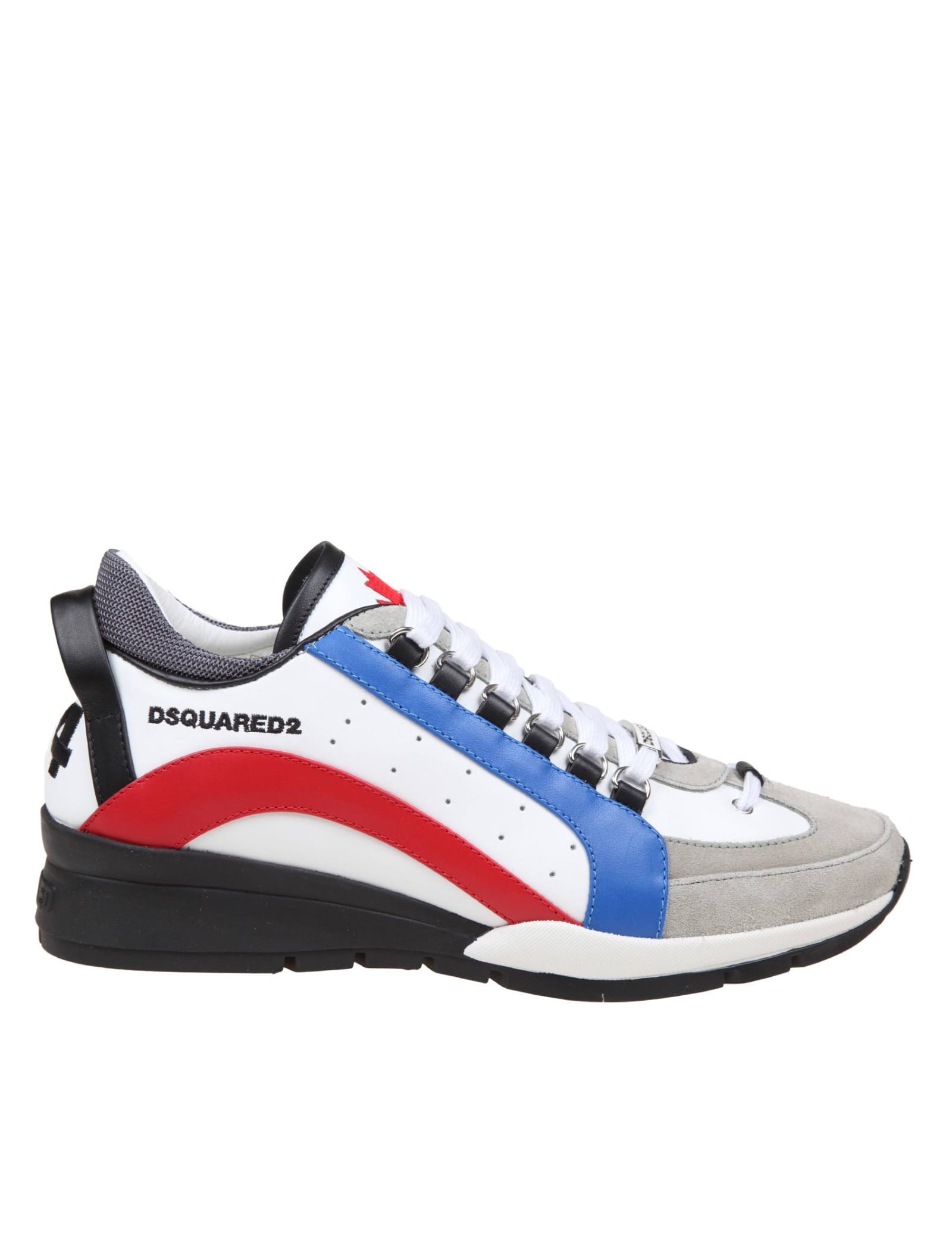 Shop Dsquared2 Legend Sneakers In Suede And Leather In White