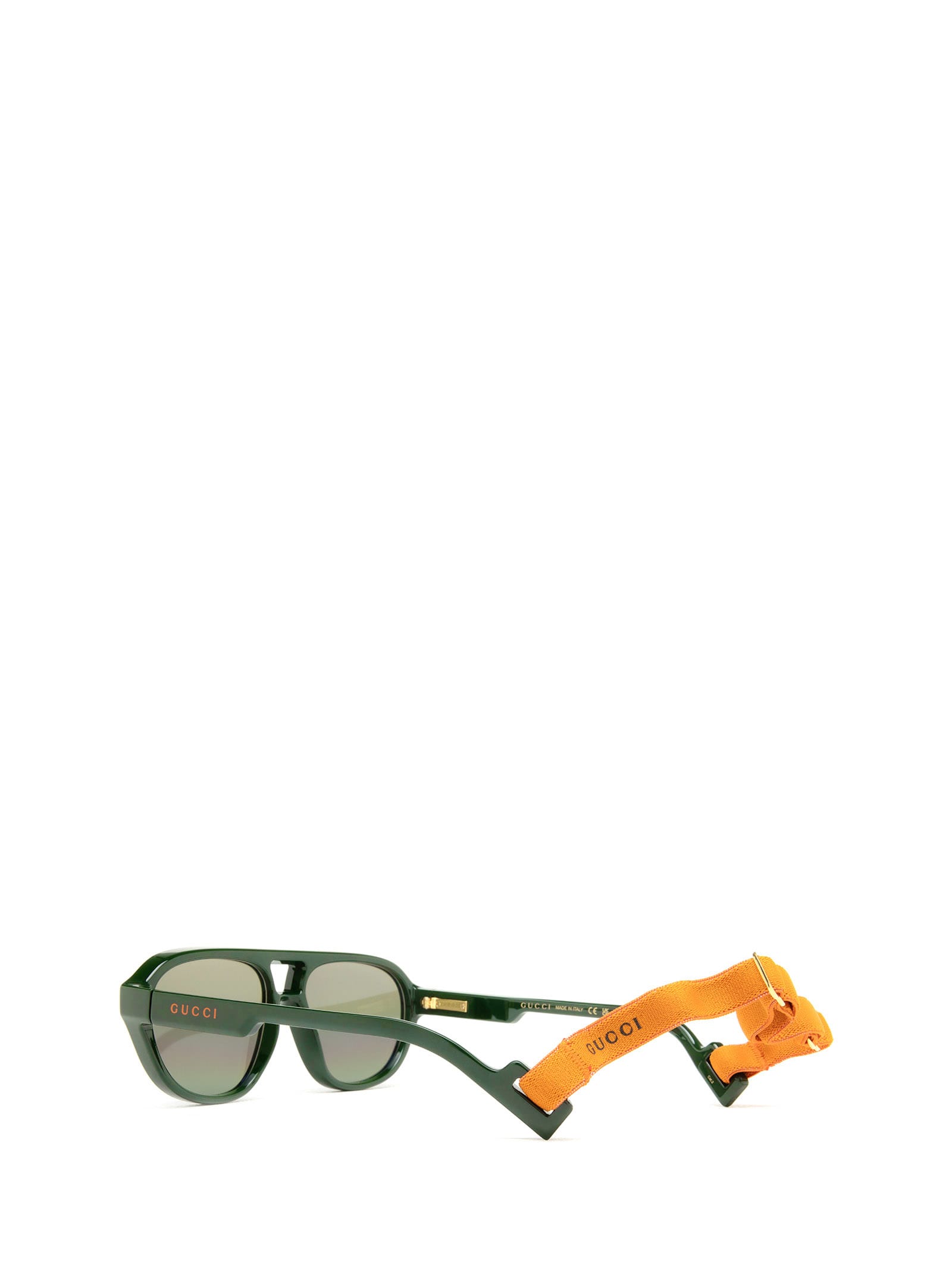 Shop Gucci Gg1239s Green Sunglasses