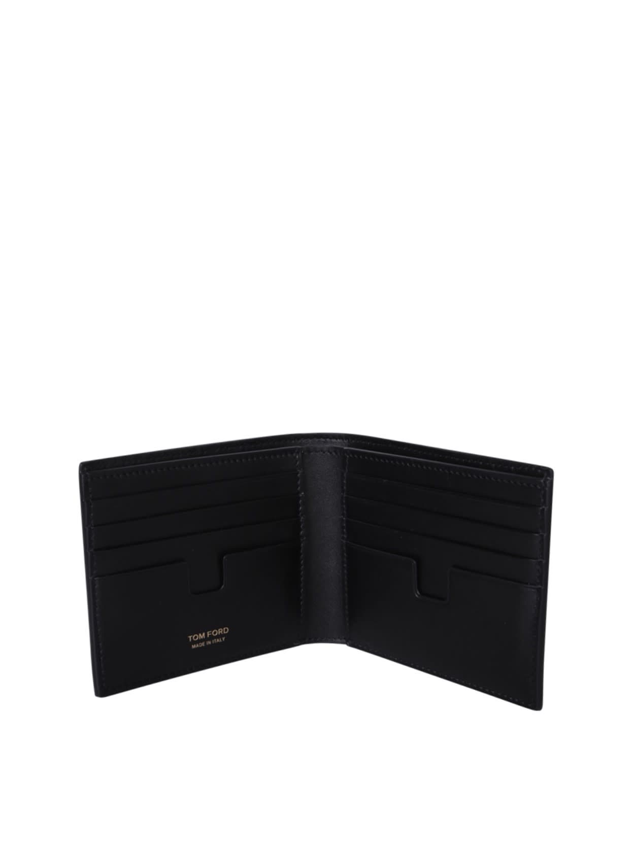 Shop Tom Ford Crocodile Bi-fold Black Wallet