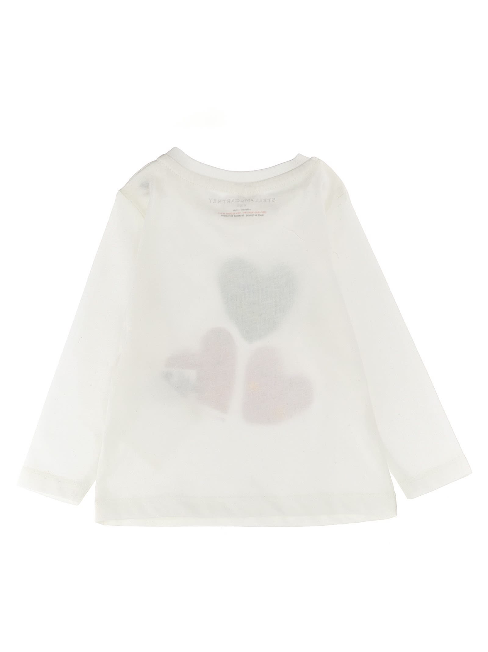 Shop Stella Mccartney Heart Print T-shirt In White
