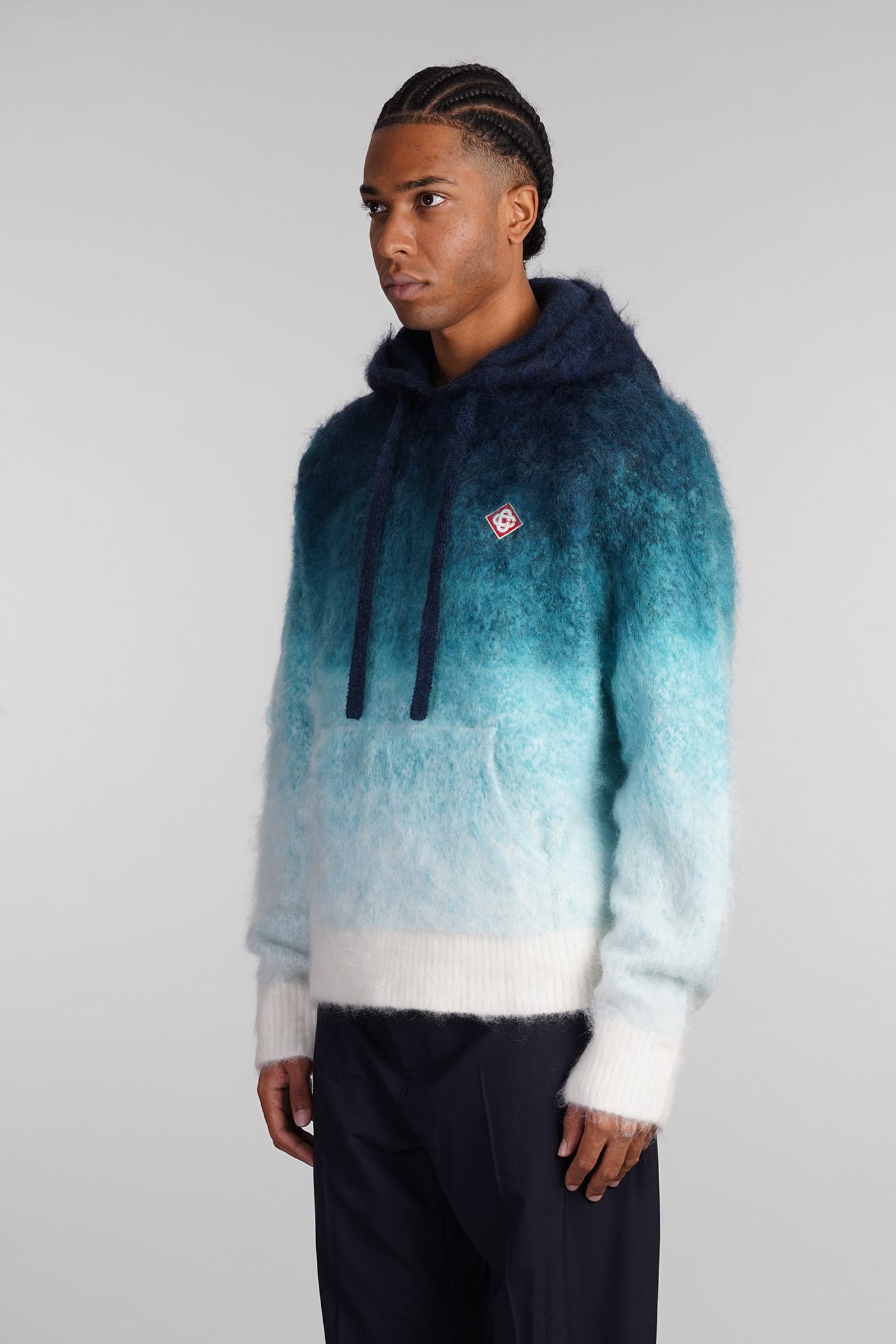 Shop Casablanca Knitwear In Blue Wool