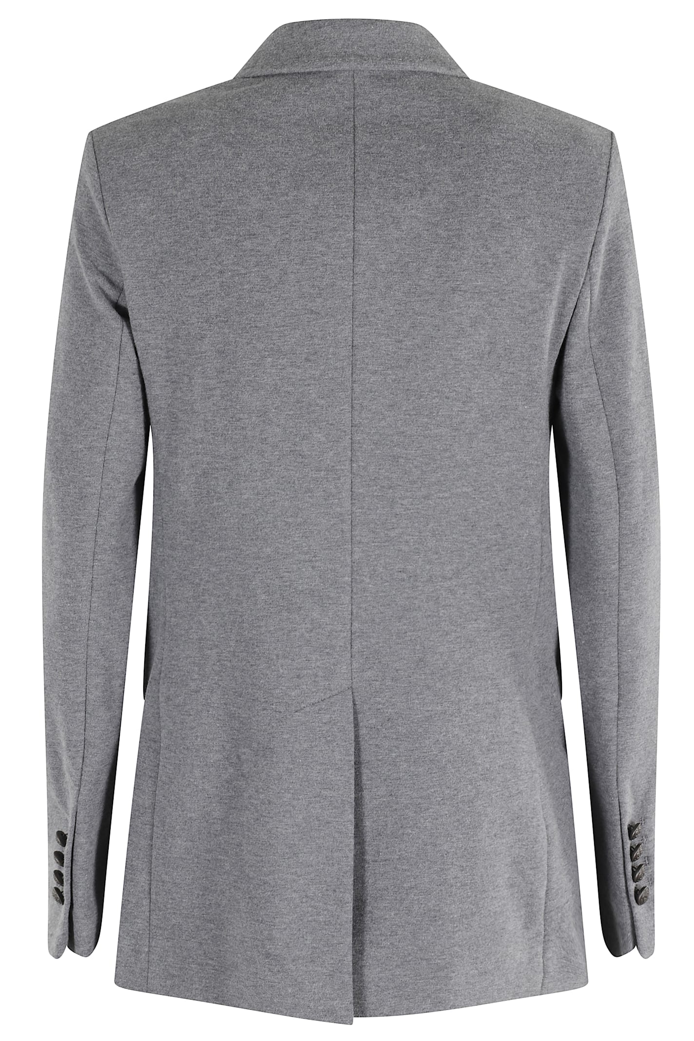 Circolo 1901 Double-breasted Grey Melange Blazer In Gray