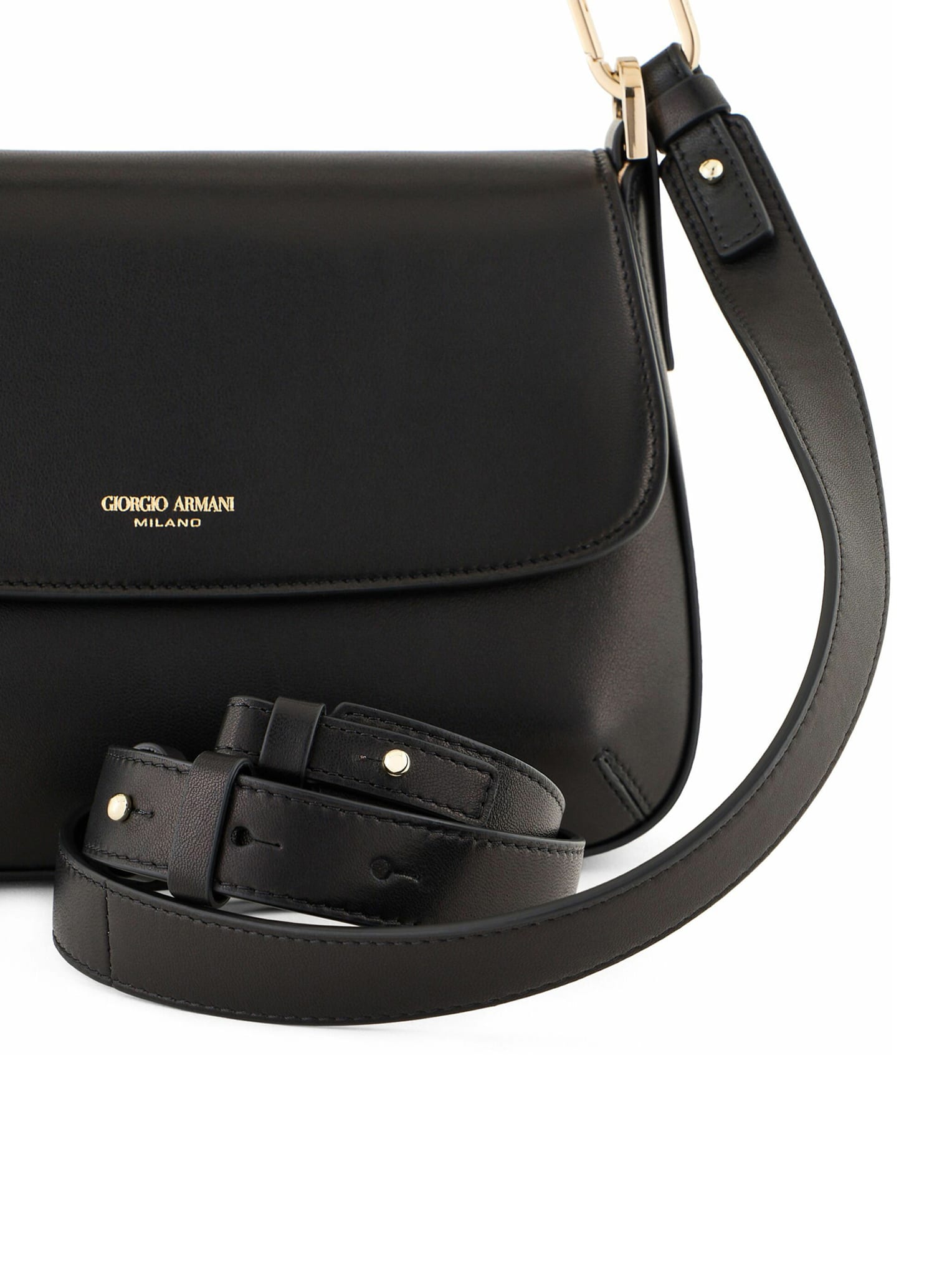 Shop Giorgio Armani Shoulder Bag In Black