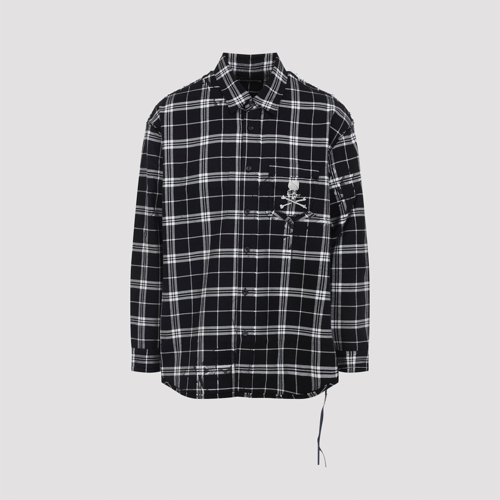 Mastermind Japan Reversible Plaid Shirt Button-down Collar In Black