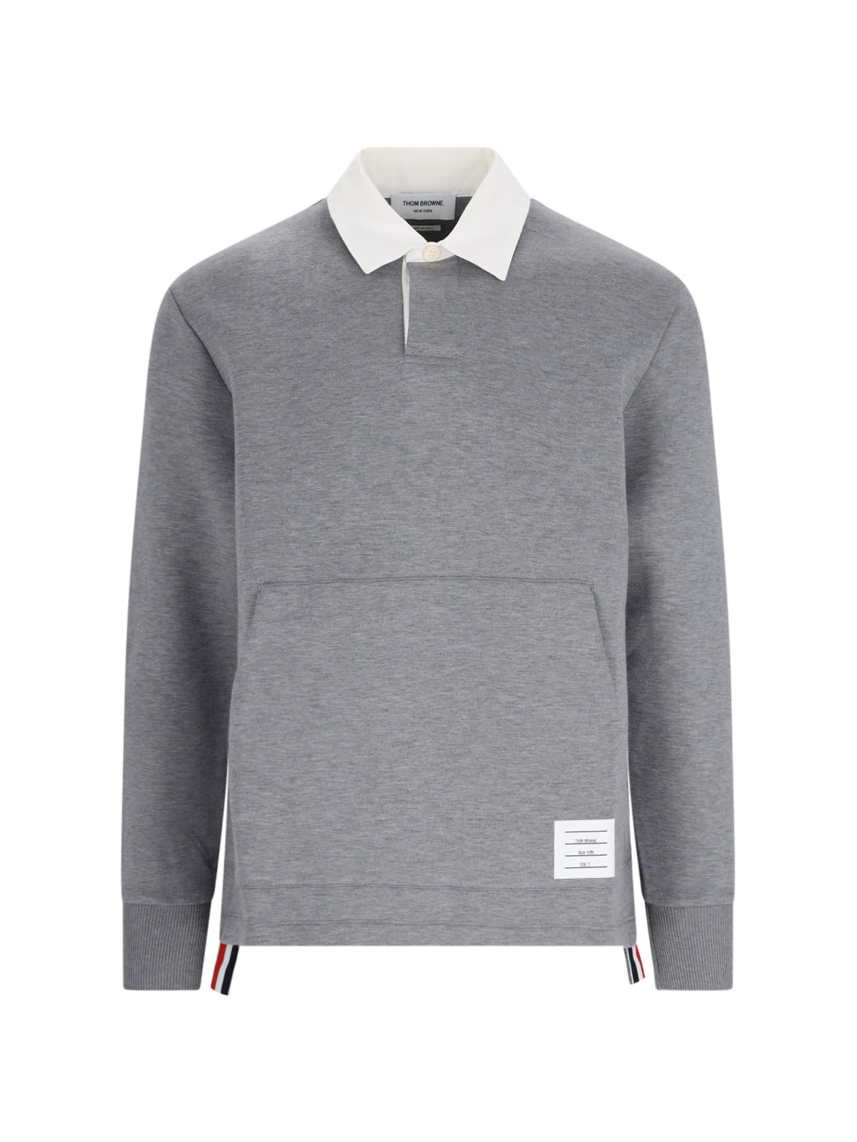 Shop Thom Browne Rugby Polo Shirt In Gray