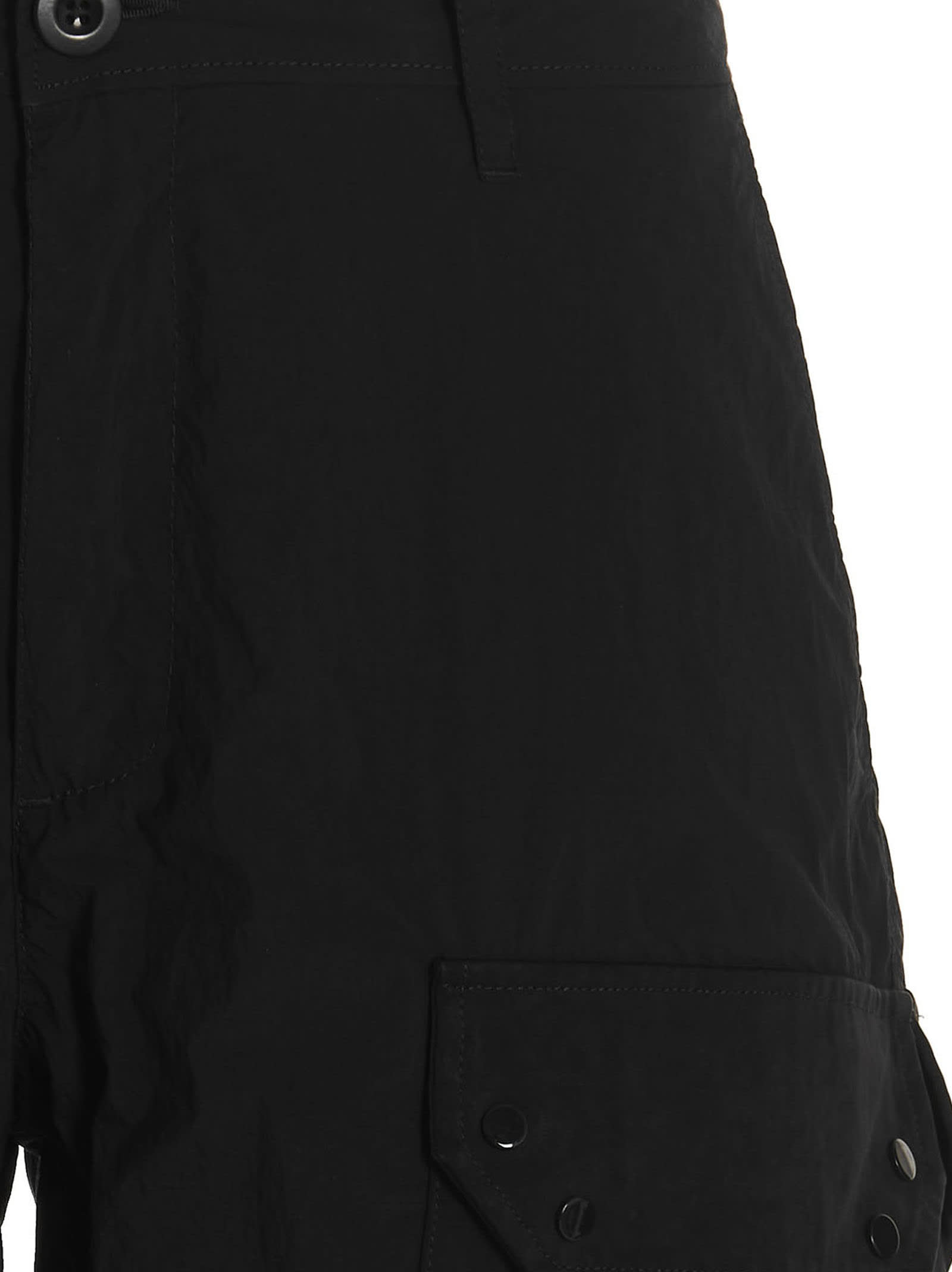 Shop Ten C Cargo Bermuda Shorts In Black