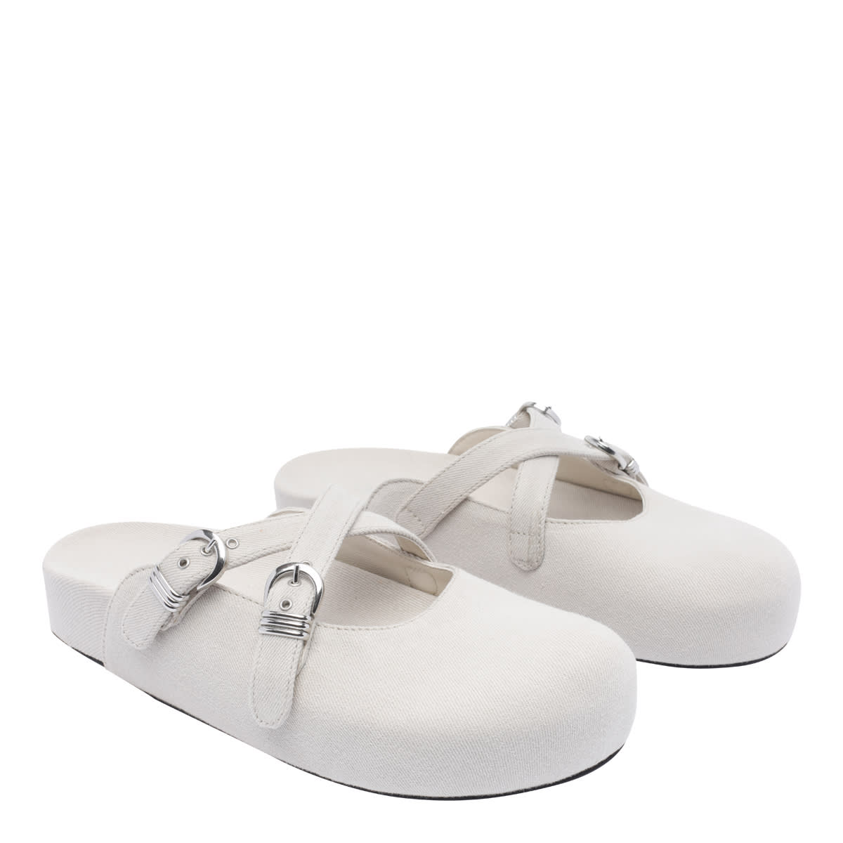 Vic Matie Mules In White
