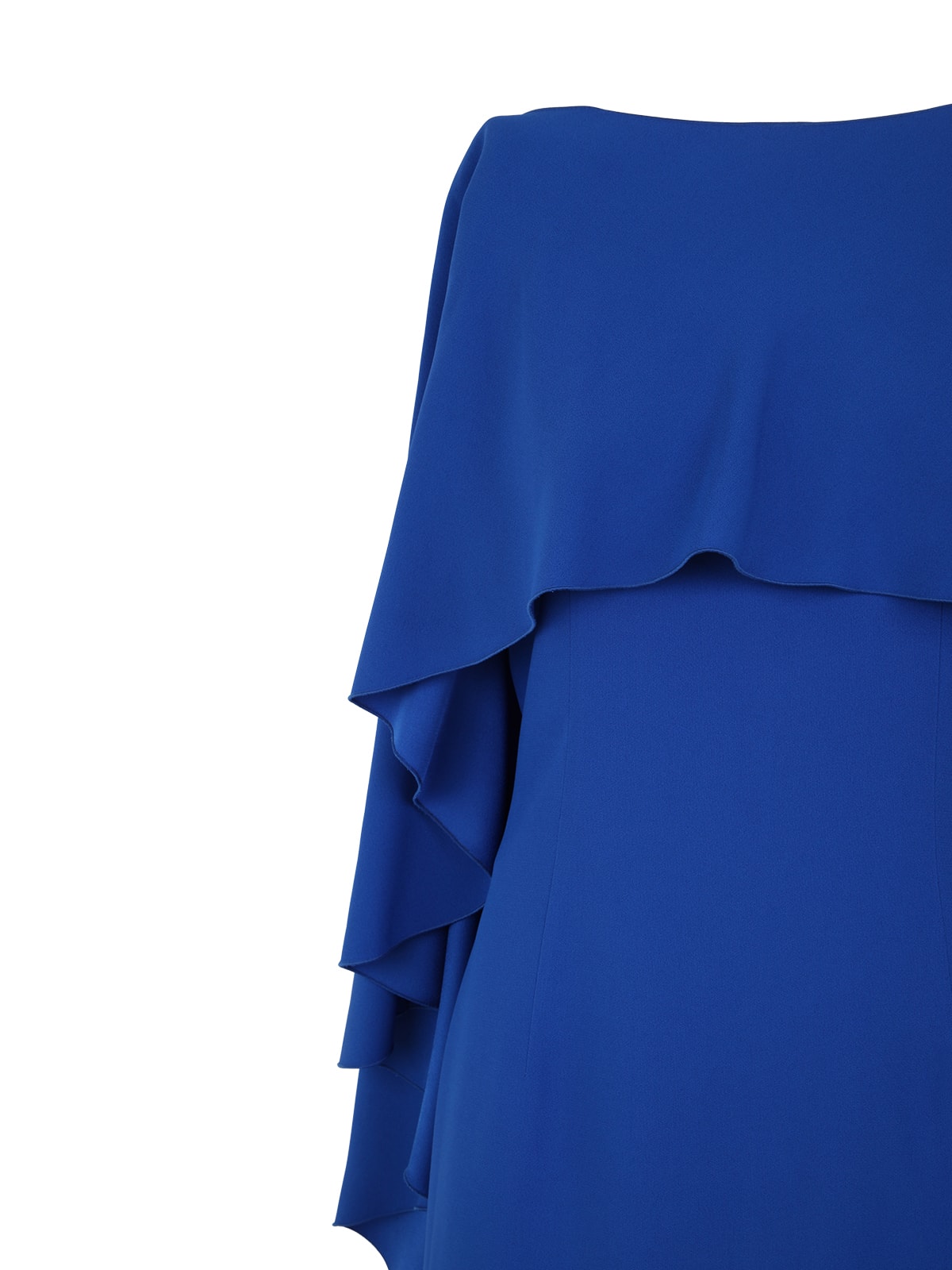 Shop Alberta Ferretti Envers Satin Dress In Electric Blue