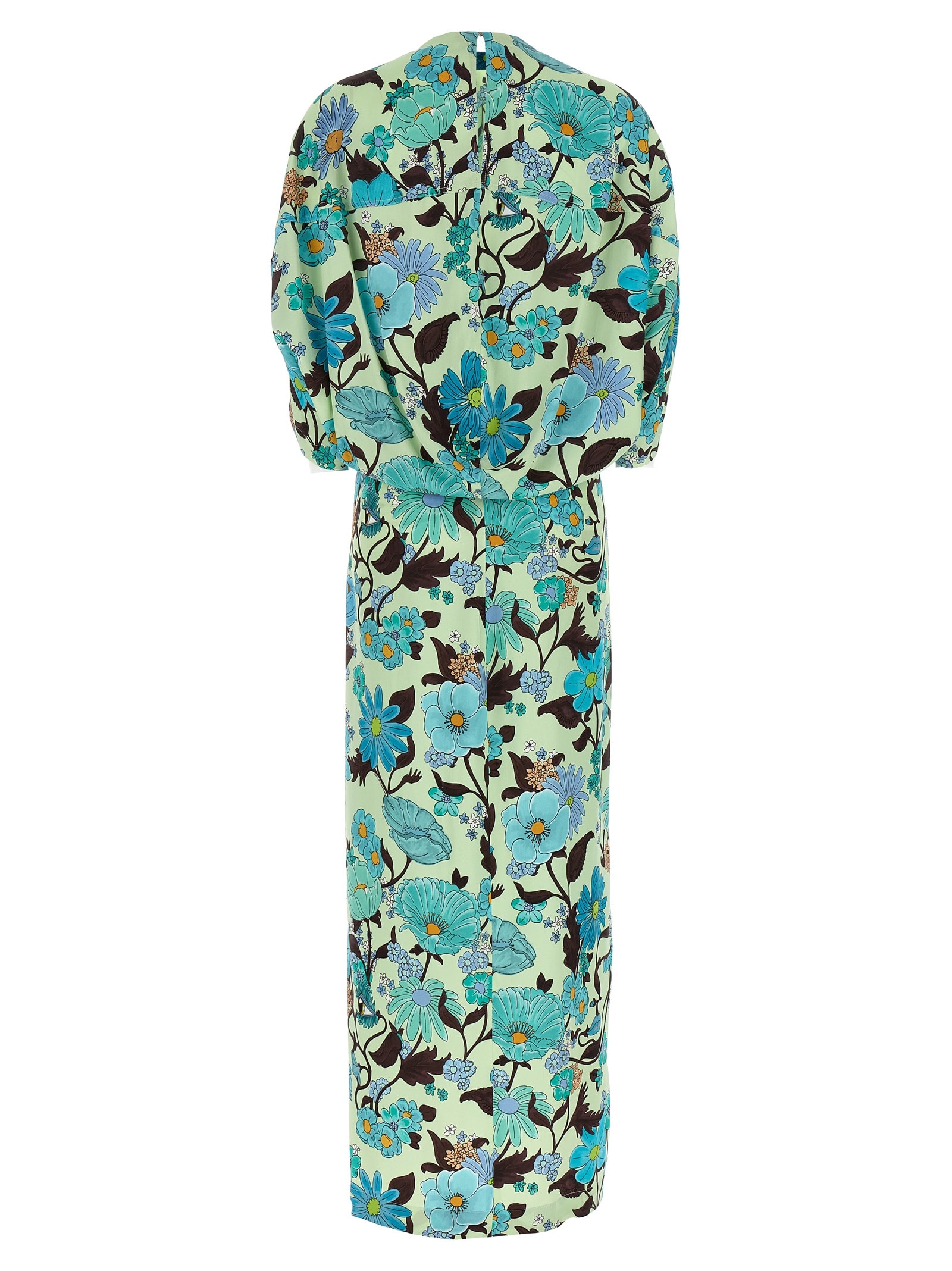 Shop Stella Mccartney Garden Print Dress In Multicolor