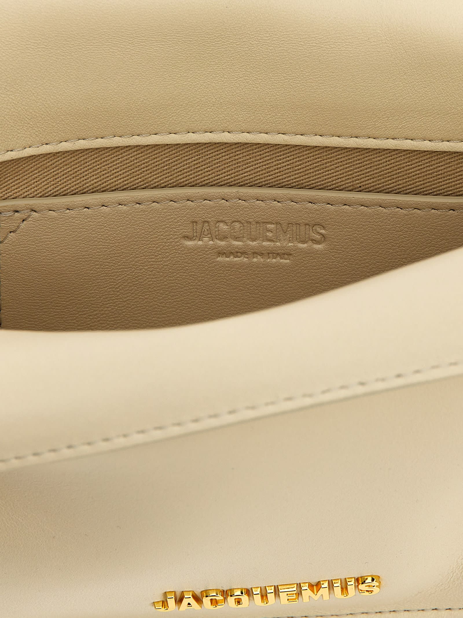 Shop Jacquemus La Petite Pochette Rond Carré Clutch In Beige