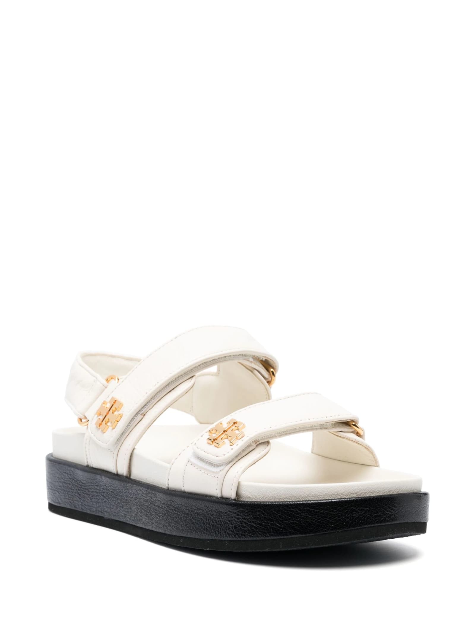 Shop Tory Burch Kira Sporty Sandals In White Leather