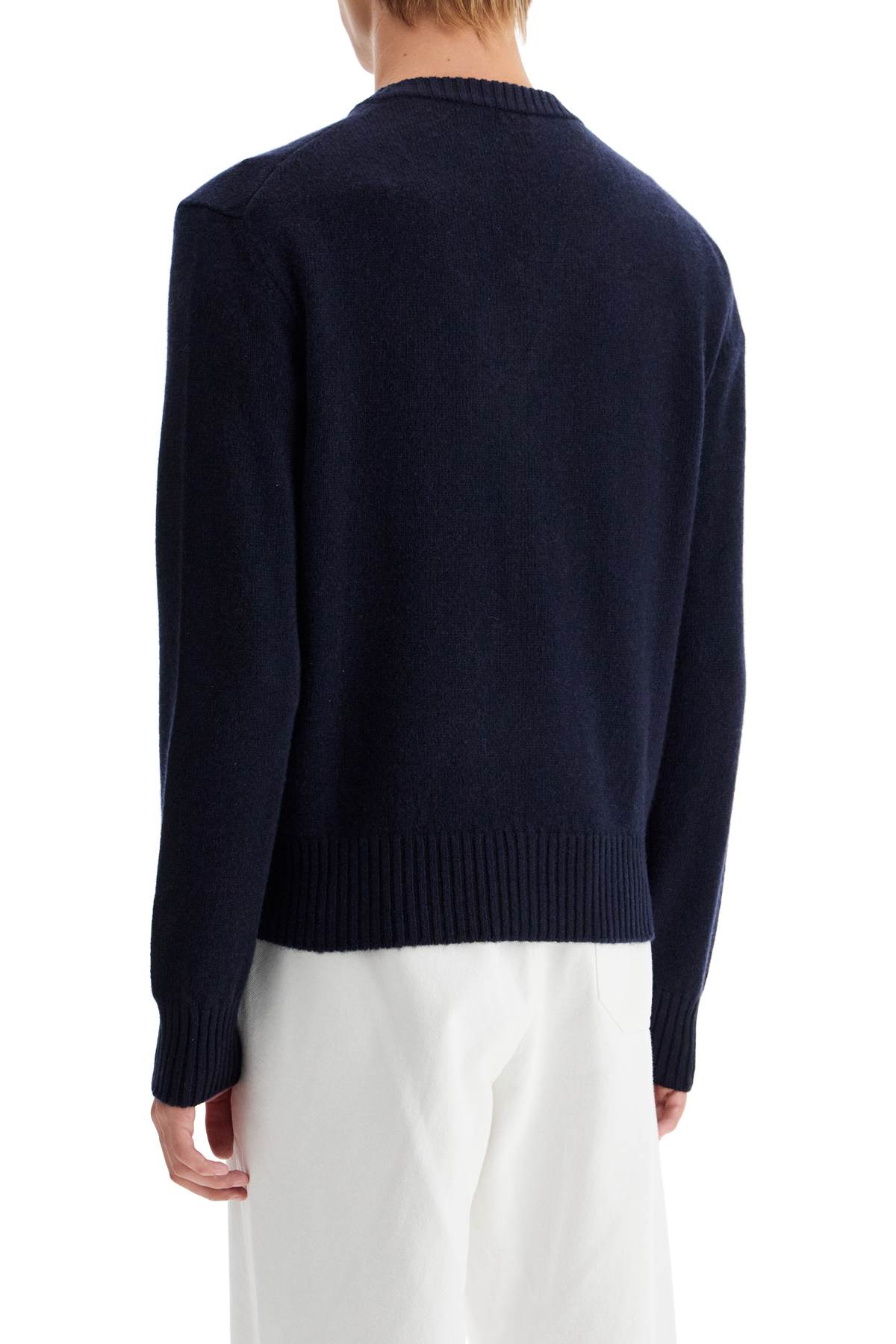 Shop Ami Alexandre Mattiussi Cashmere Cardigan For In Bleu Marine (blue)