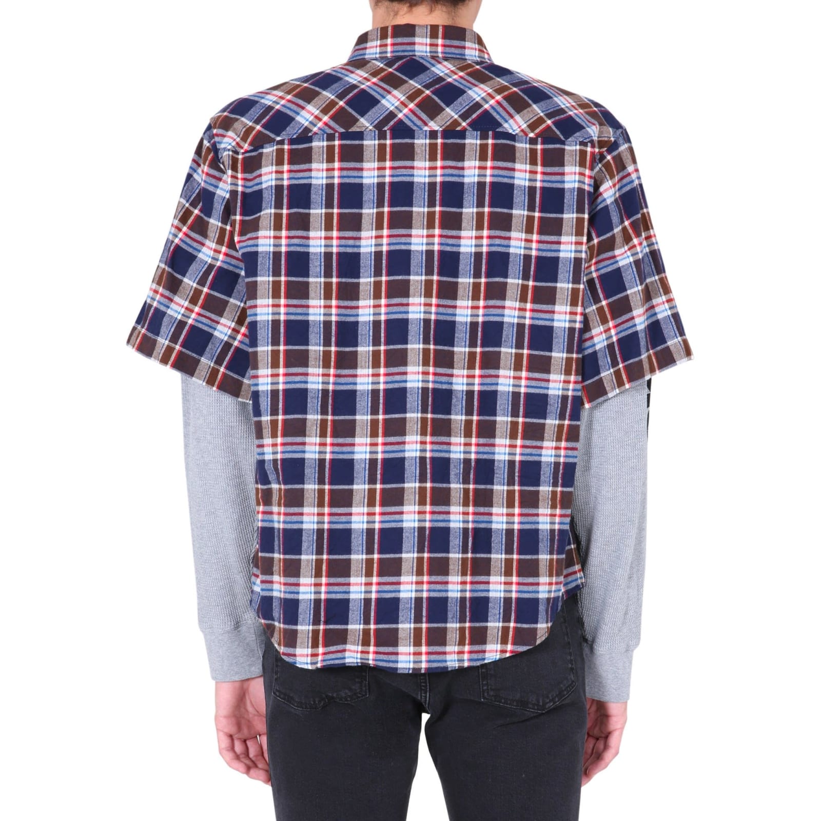 Shop Dsquared2 Double Sleeves Casual Shirt In Blue