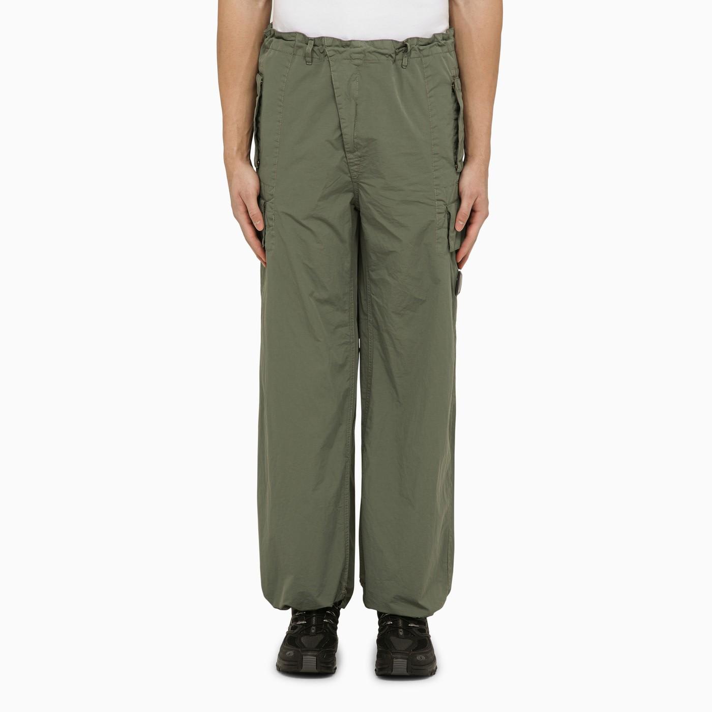 Shop C.p. Company Agave Green Nylon Cargo Trousers