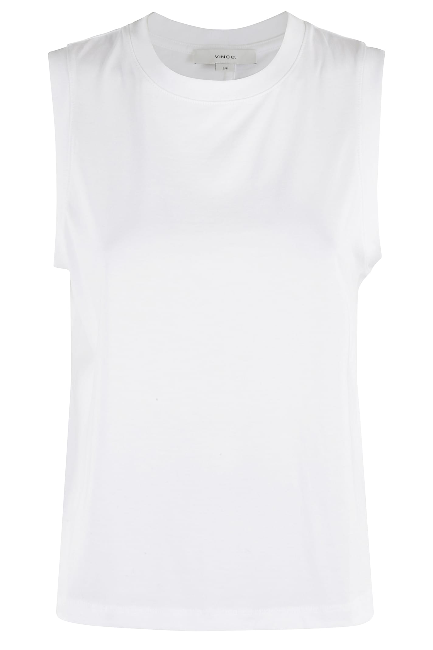 Vince Crew Nk Muscle Tee In Optic White