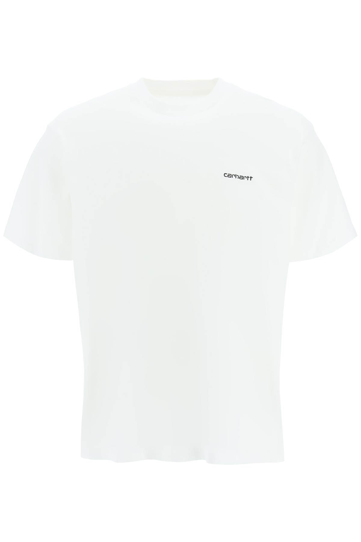 Shop Carhartt Logo Embroidery T-shirt In White