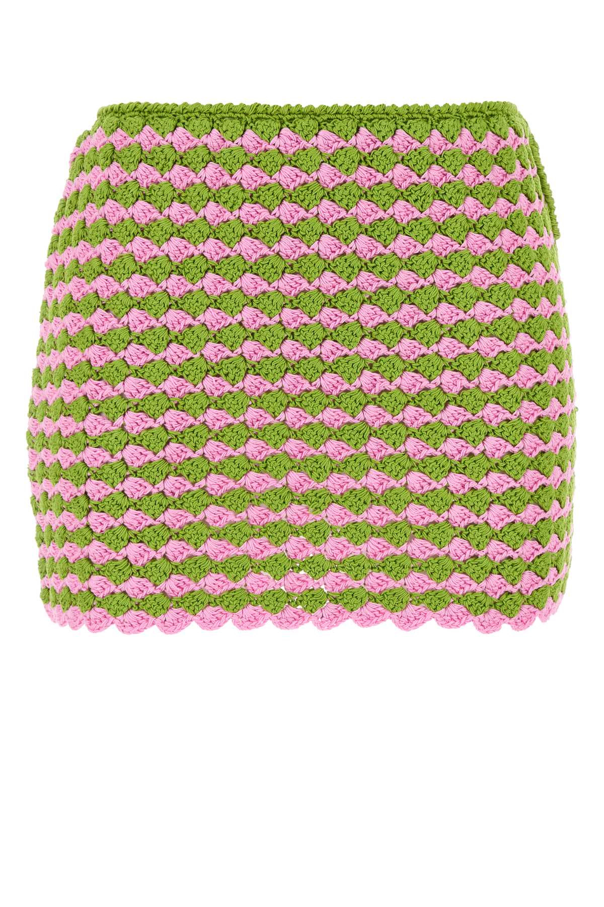 Prada Two-tone Crochet Mini Skirt