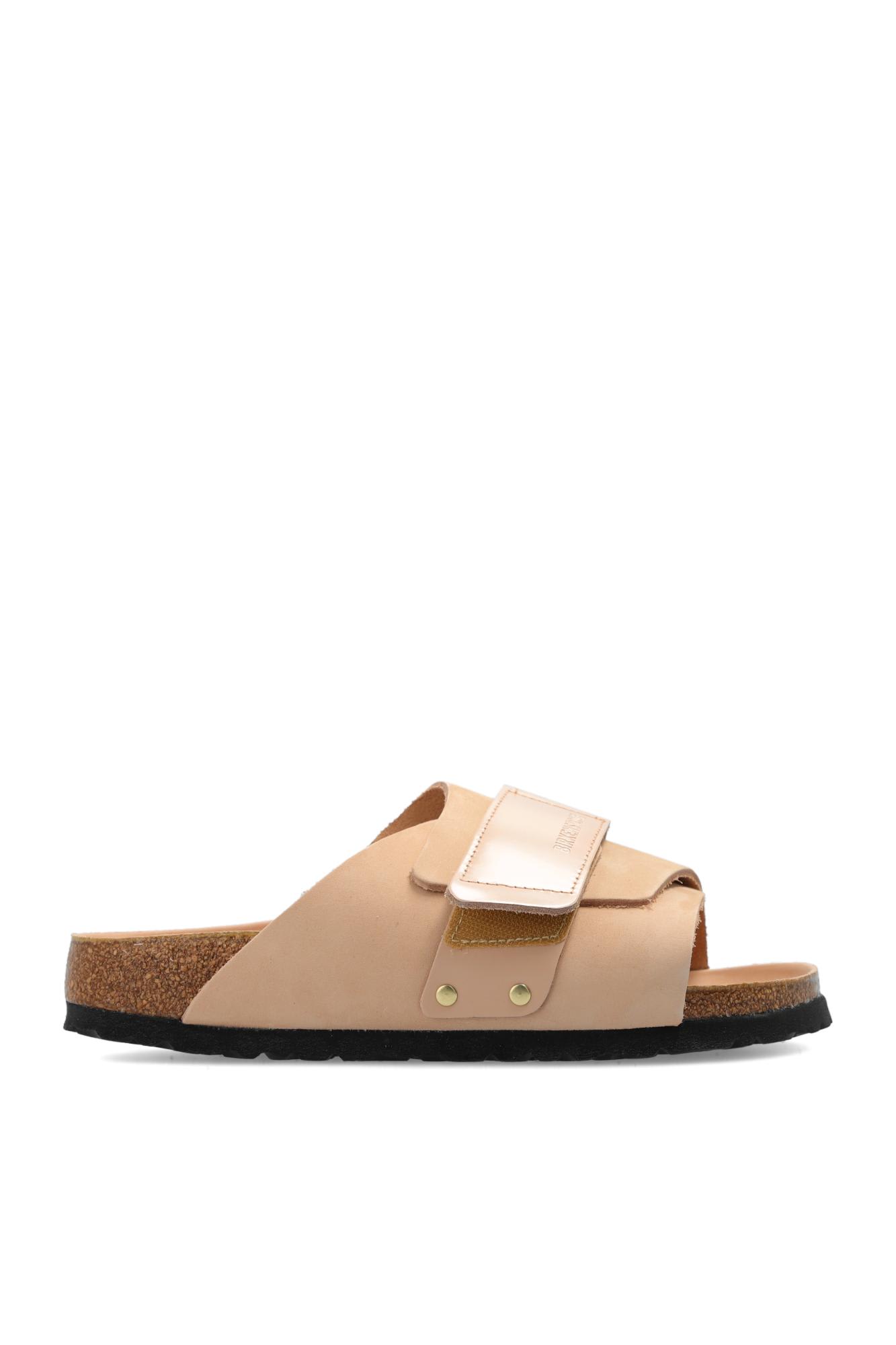 Shop Birkenstock Kyoto Slides In Beige