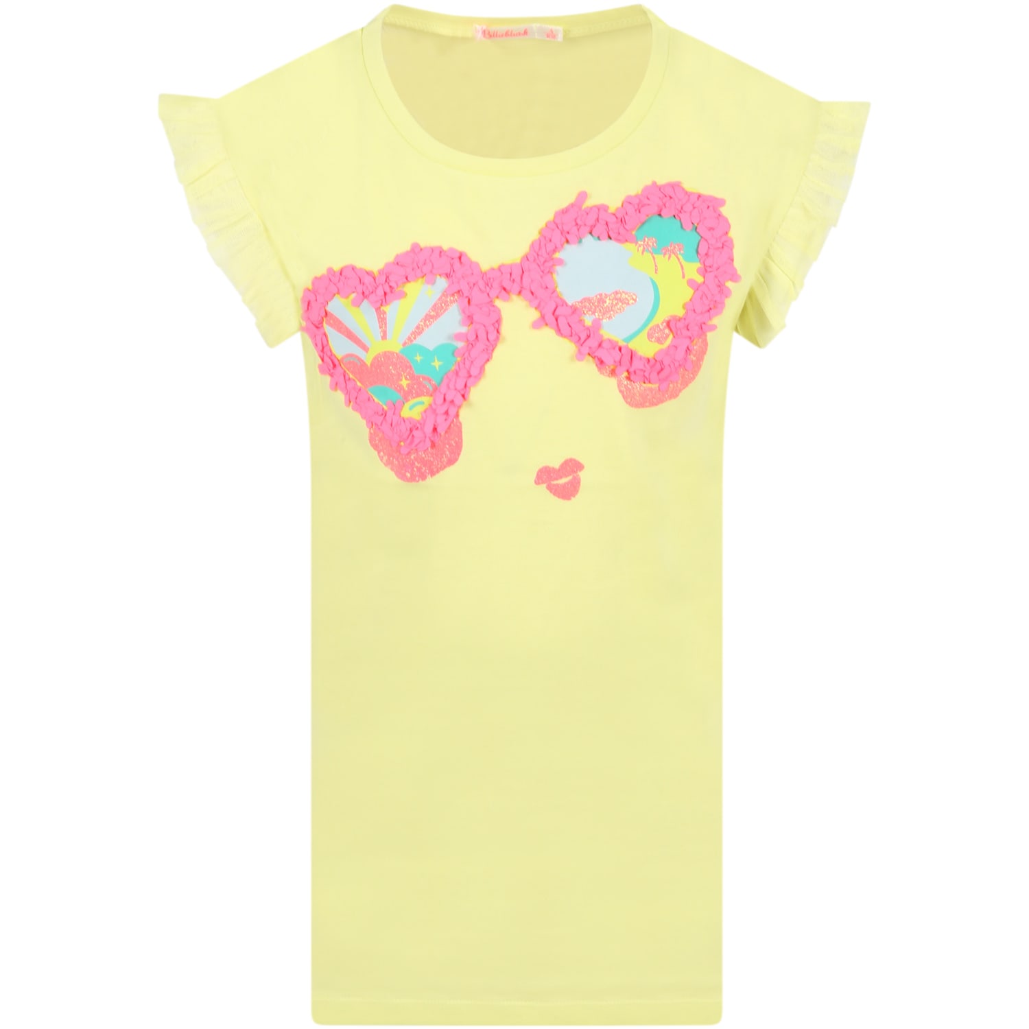Billieblush Yellow Dress For Girl With Sunglasses