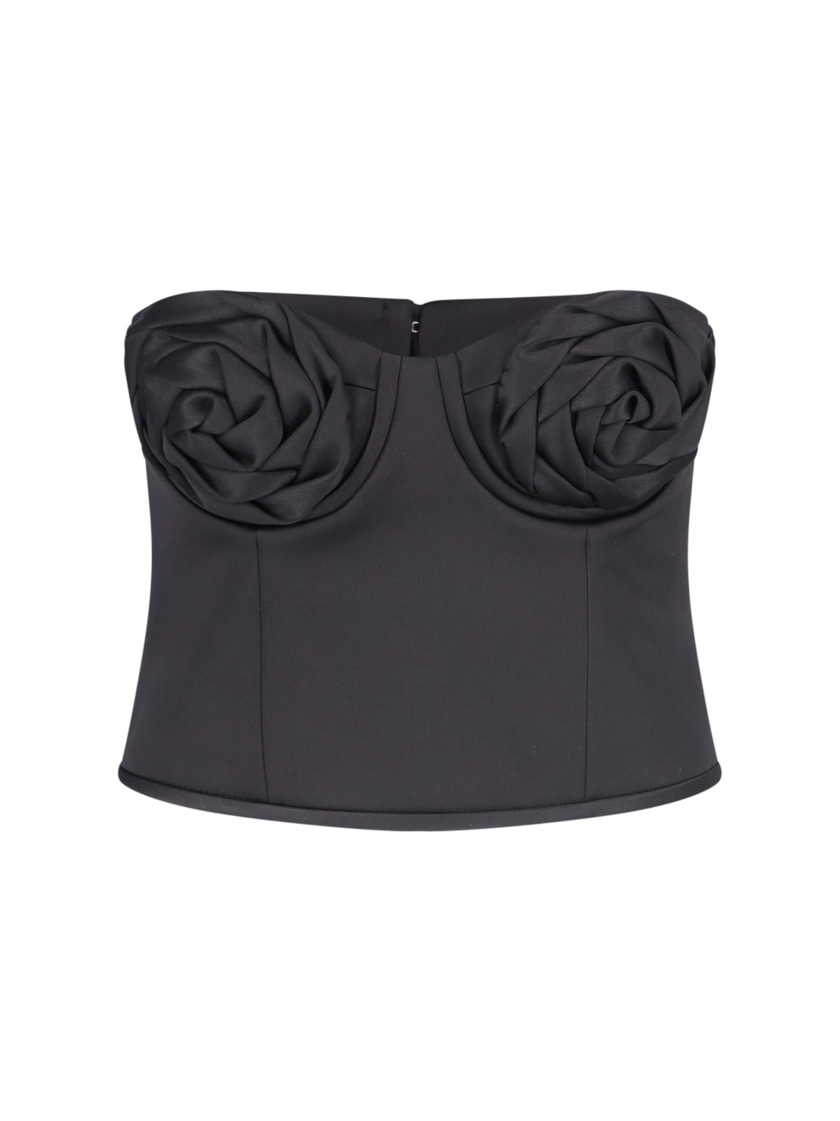 the Satin Rose Corsette Crop Top