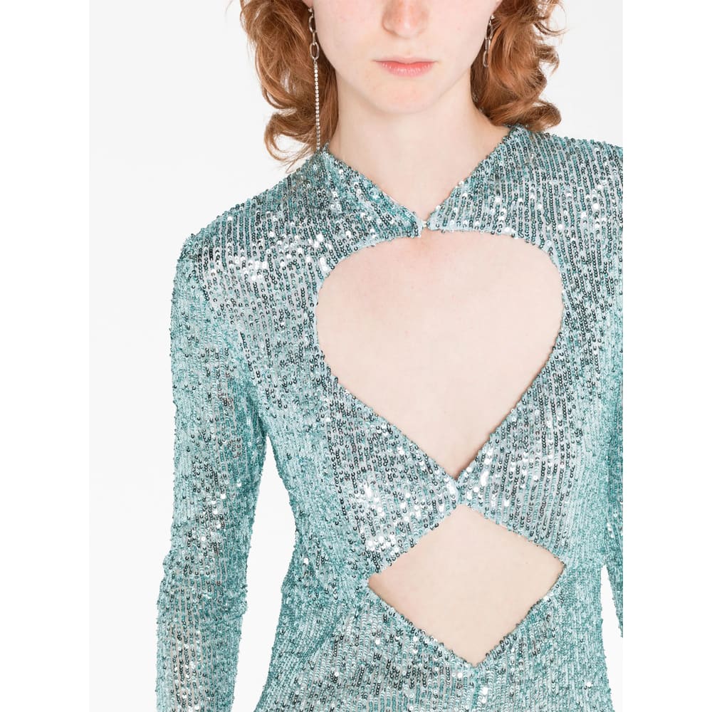 Nervi Sequin-embellished Cut-out Dress In Blue