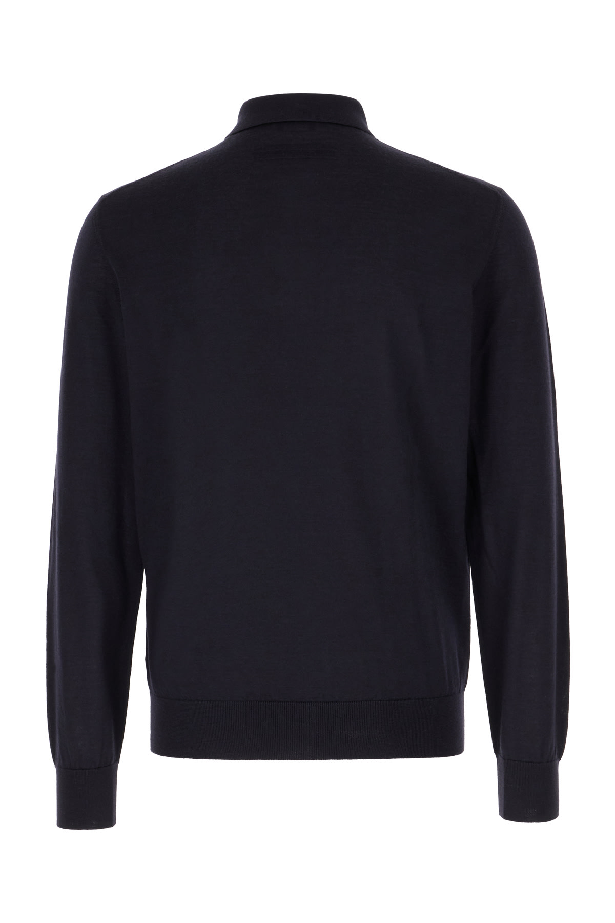 Shop Zegna Midnight Blue Cashmere Blend Polo Shirt In Navy Blue