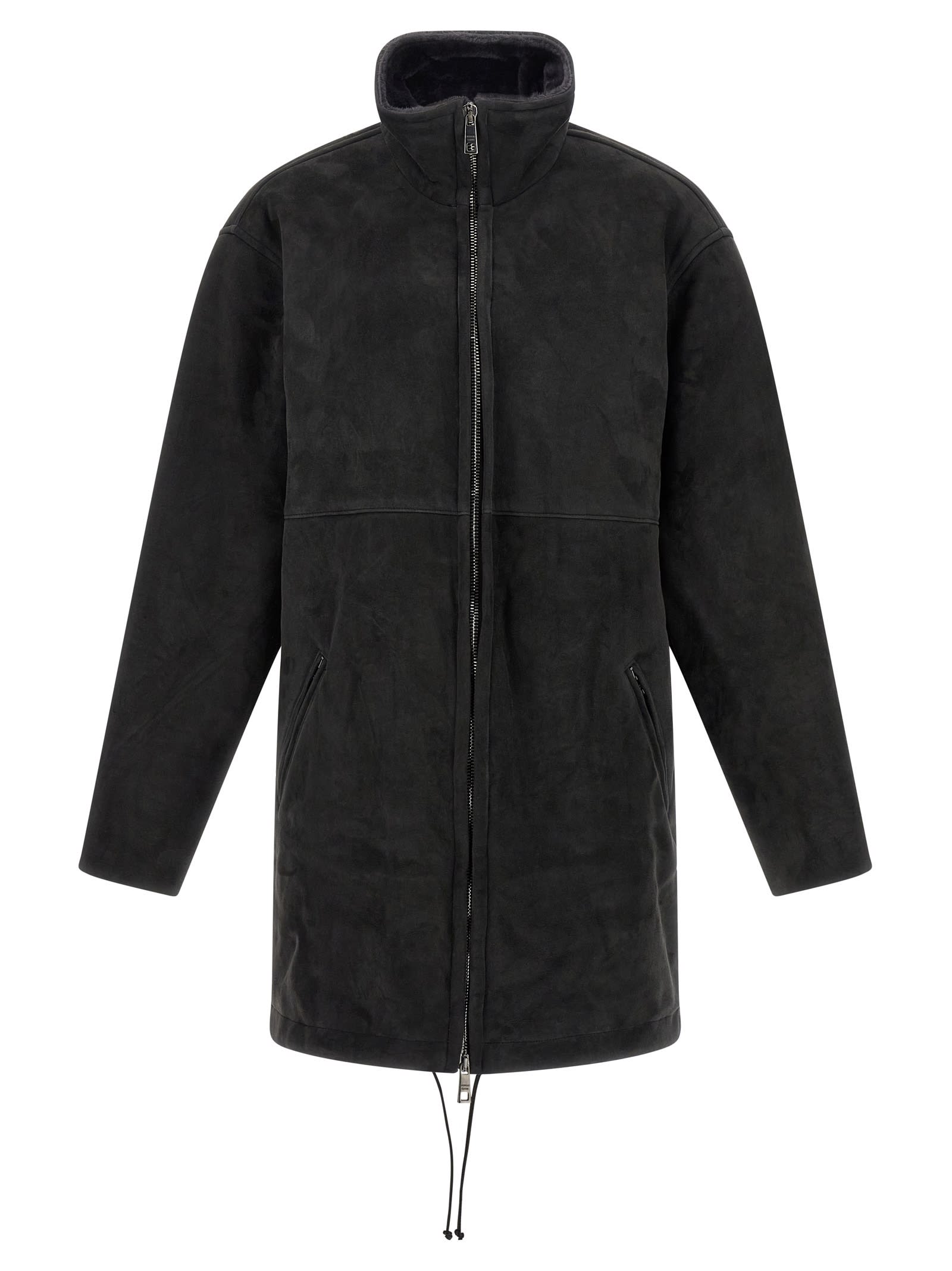Giorgio Brato High-neck Leather Jacket In Black