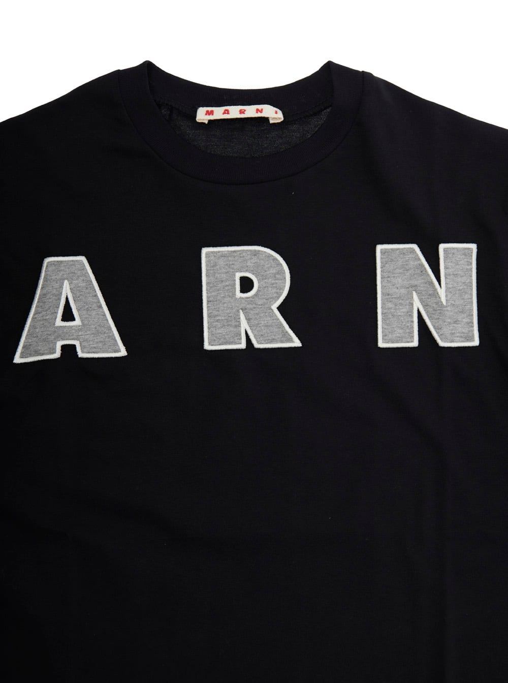 Marni Kids Logo T-shirt In Black