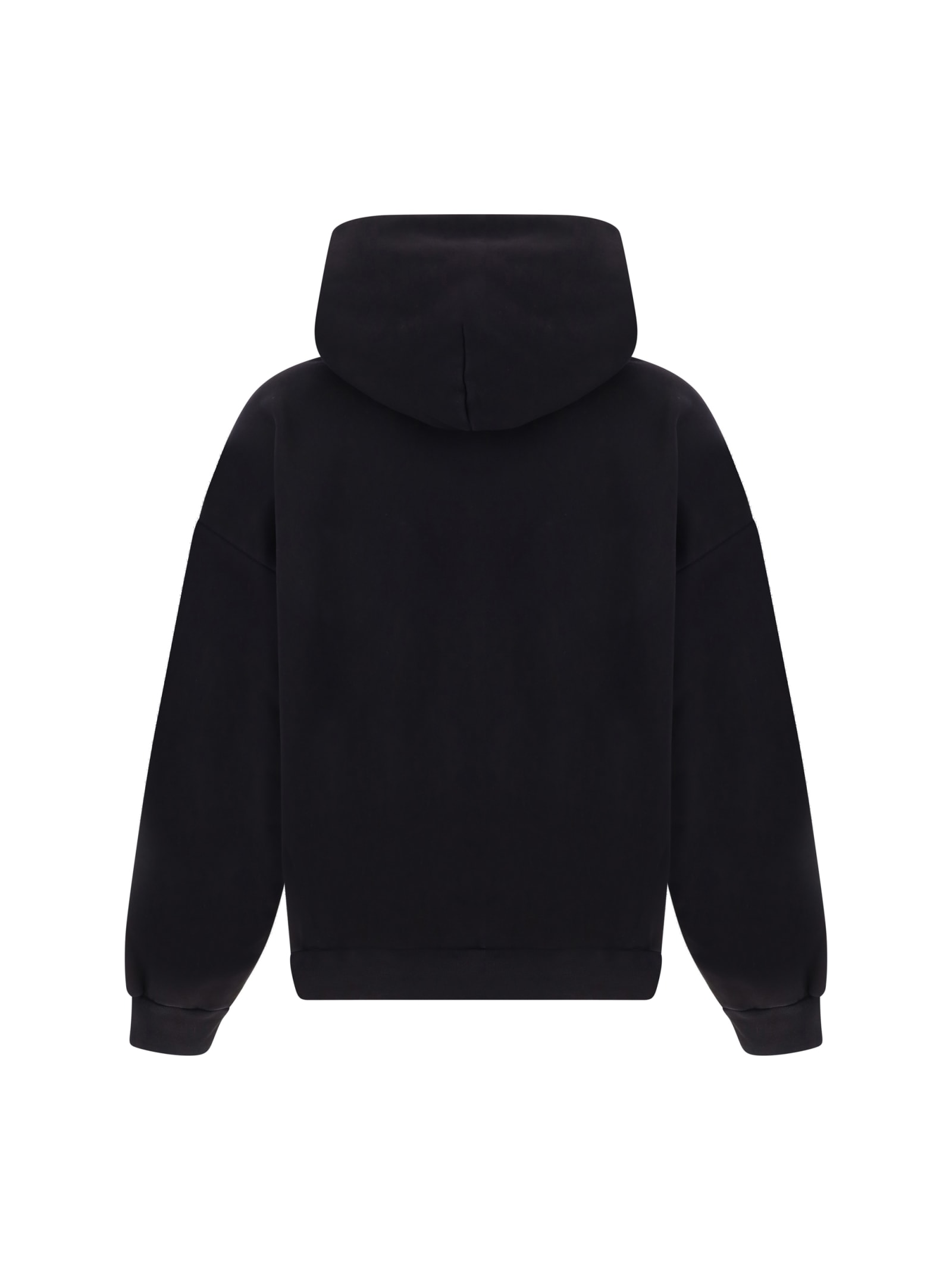 Shop Balenciaga Hoodie In Wash Black/wash Blk