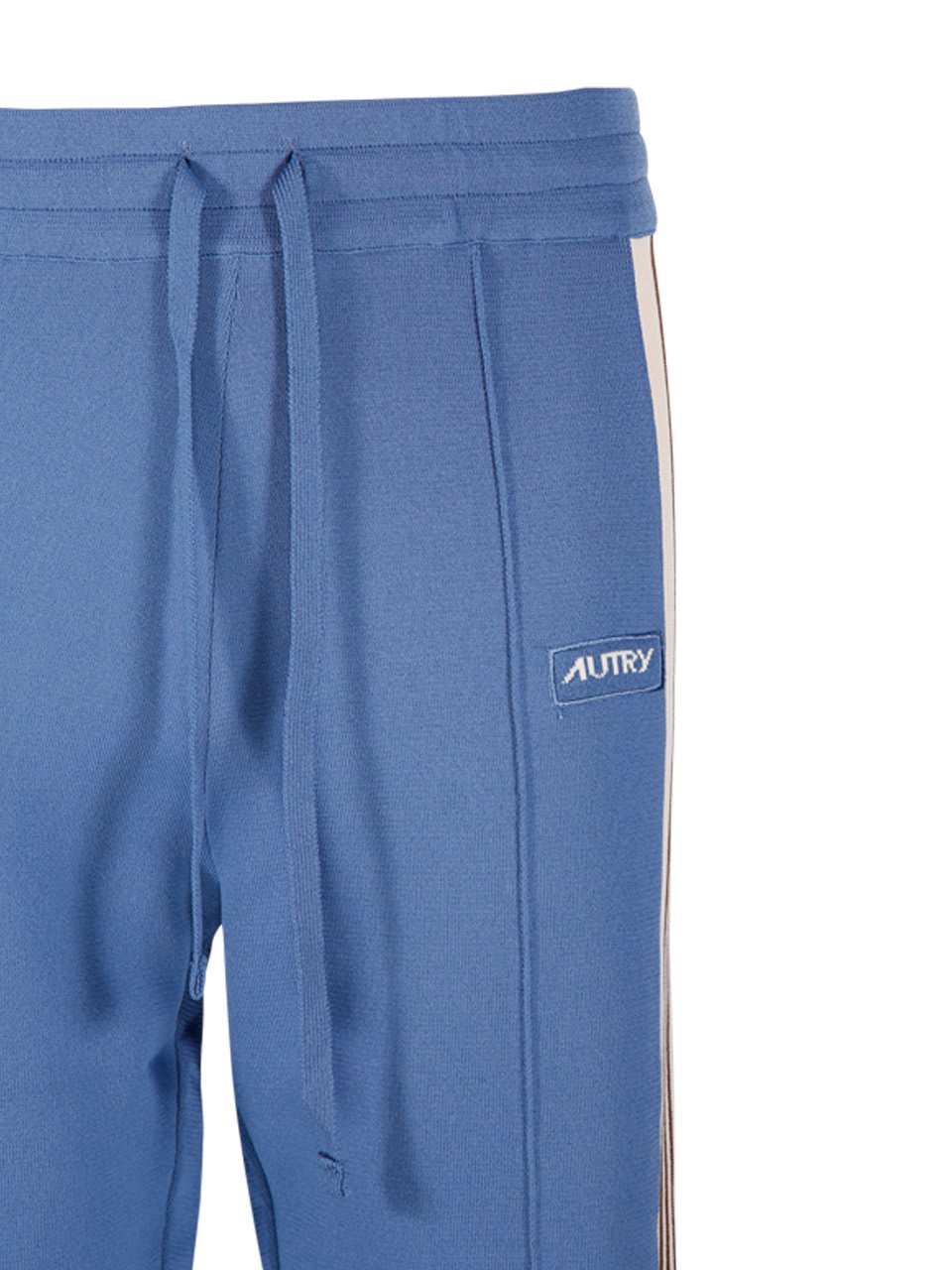 Shop Autry Logo Patch Drawstring Joggers In Blue