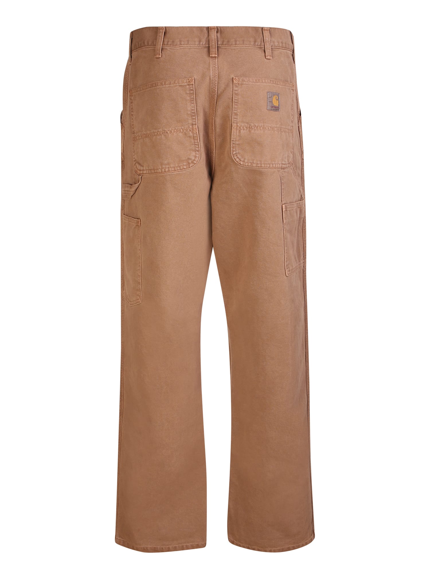 Carhartt Straight Buttoned Trousers In Beige