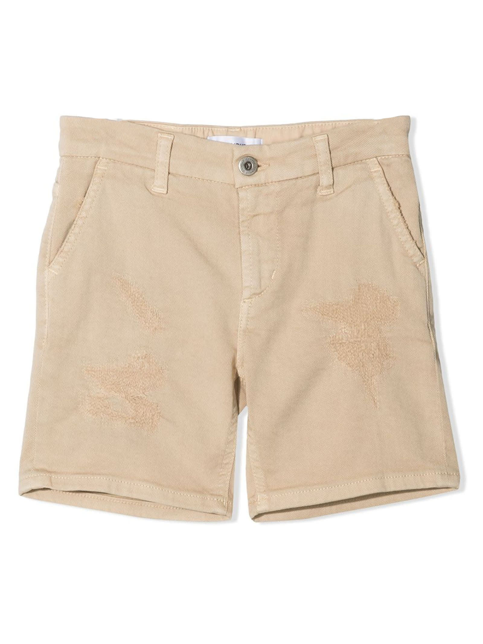 Dondup Beige Cotton-blend Denim Shorts