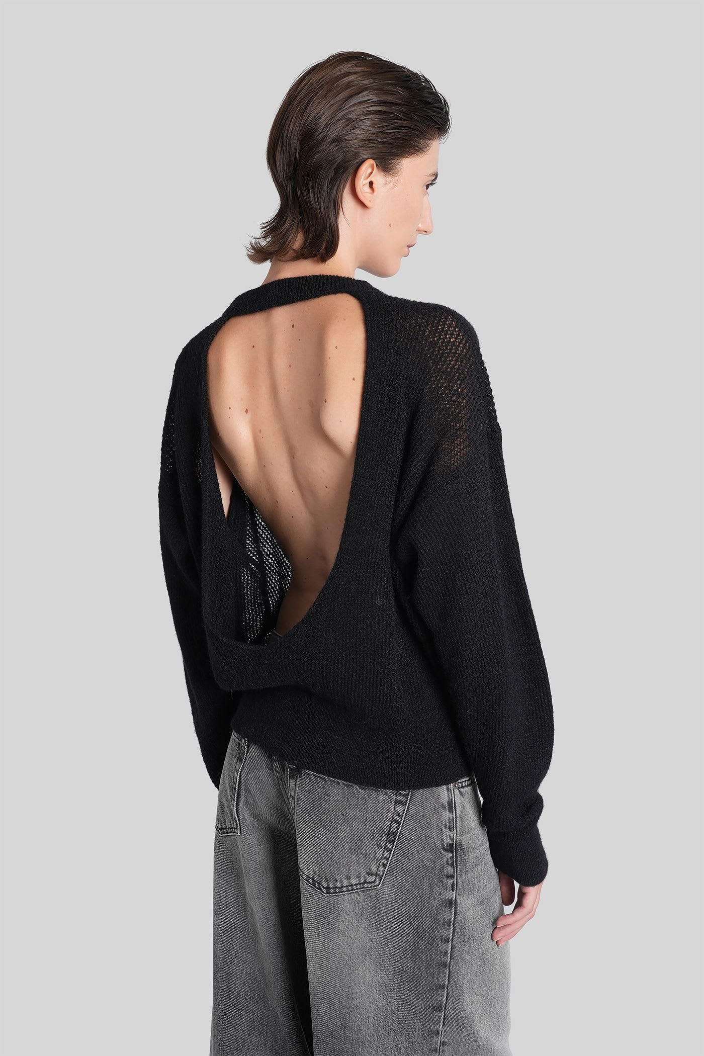 Haikure Blair Knitwear In Black Wool In Brown
