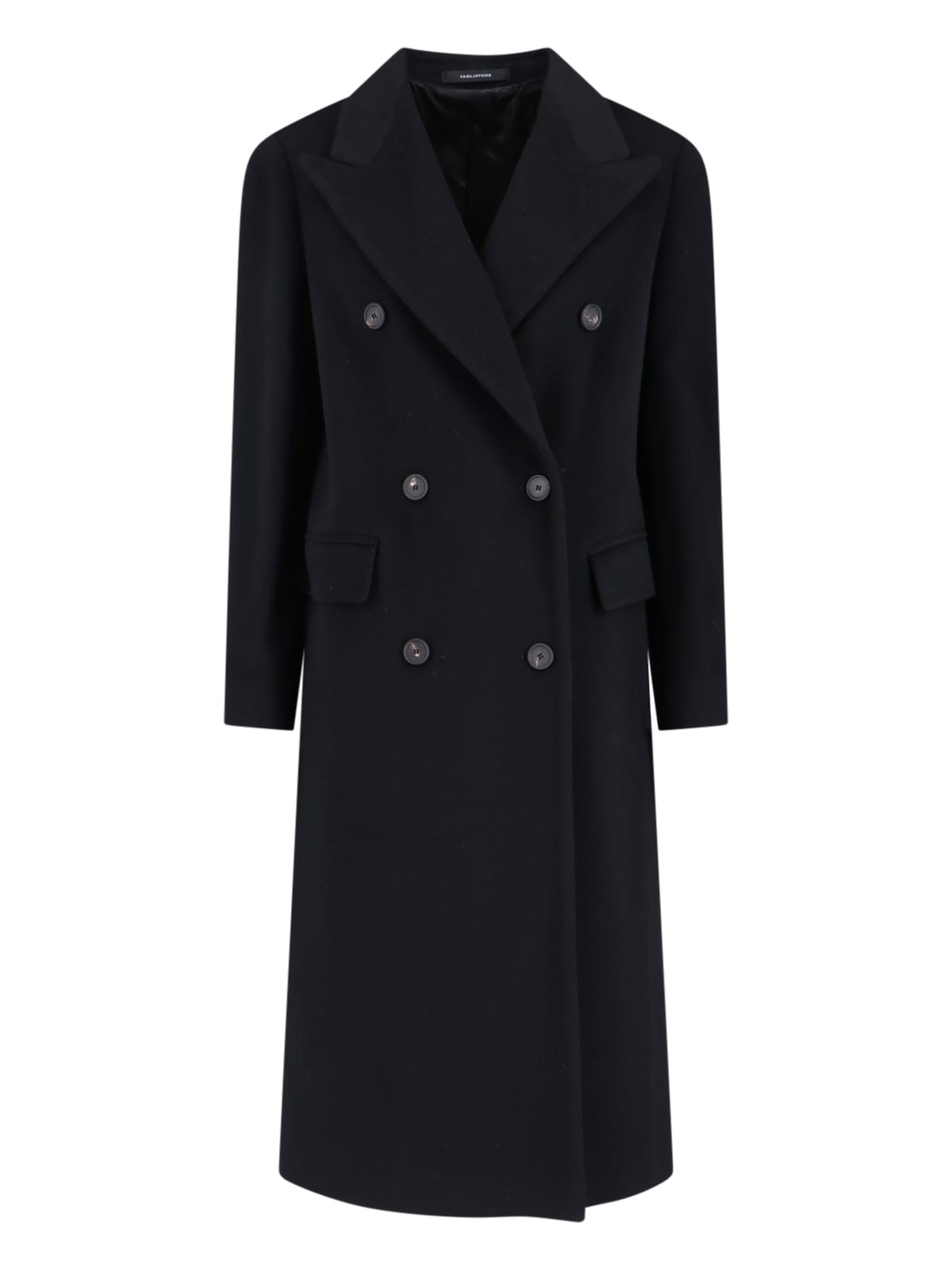 Tagliatore Casual Jacket With Button Detailing And Flap Pockets In Black