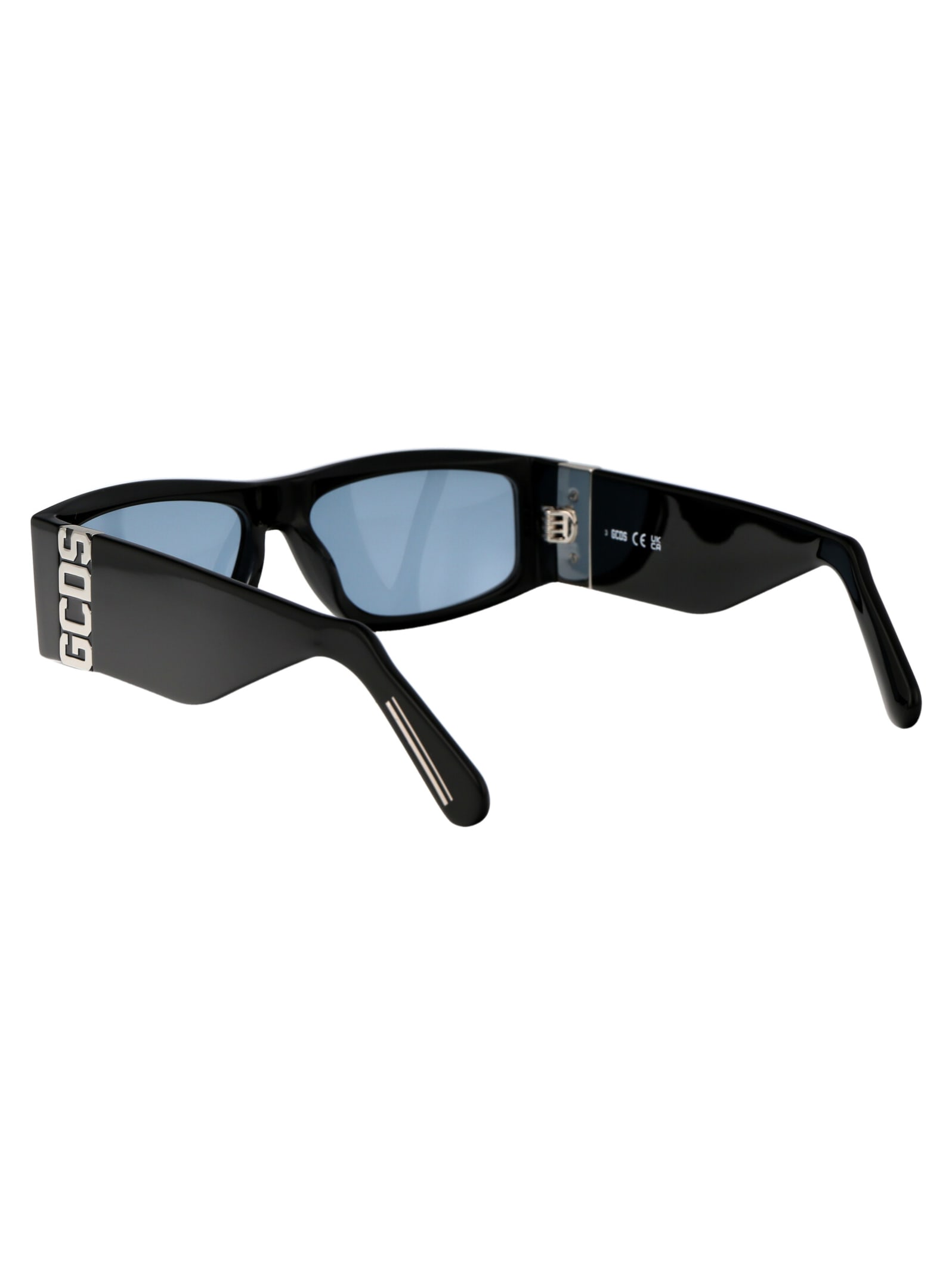 Shop Gcds Gd0037 Sunglasses In 01v Nero Lucido/blu