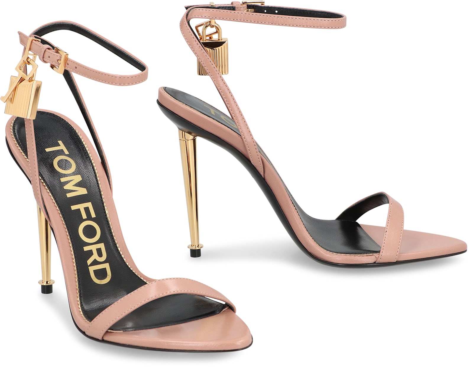 Shop Tom Ford Leather Sandals In Skin