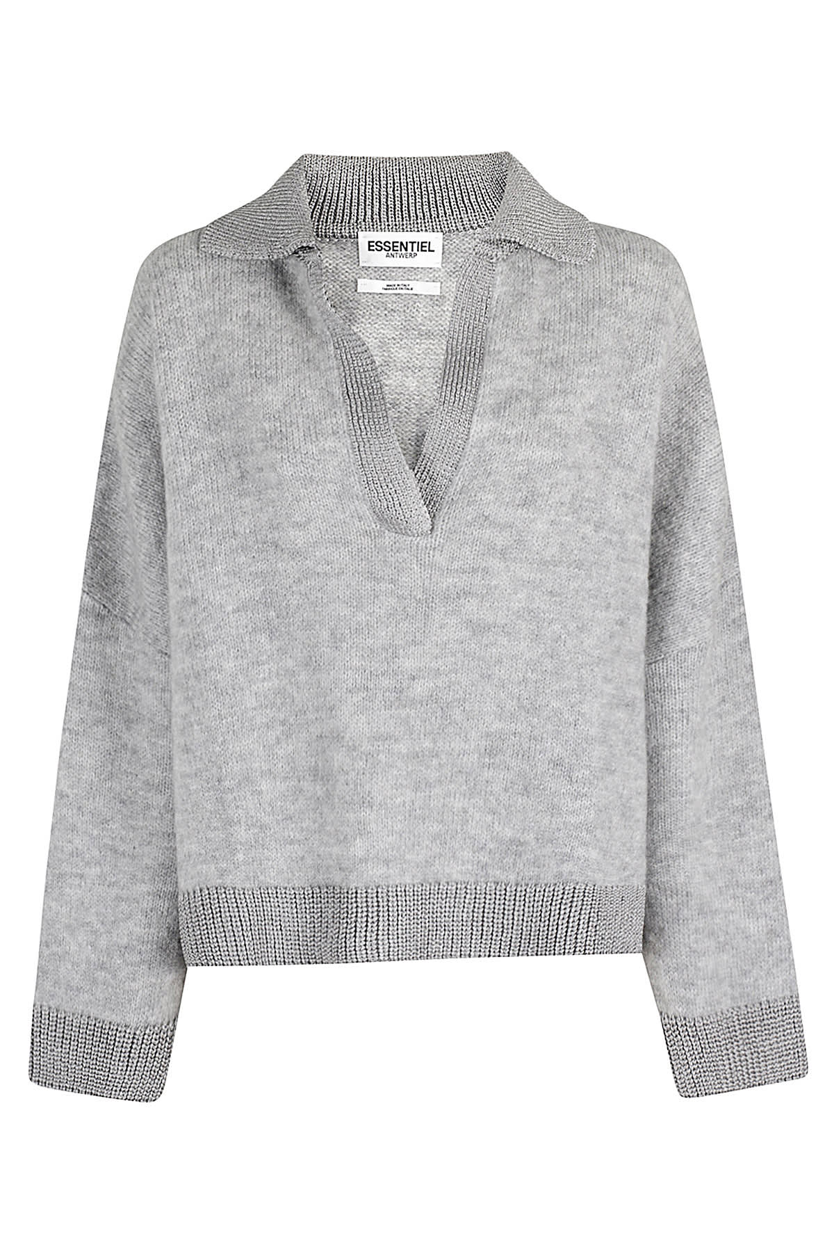 Shop Essentiel Antwerp Gardien Knitted Pull In Hurricane Grey