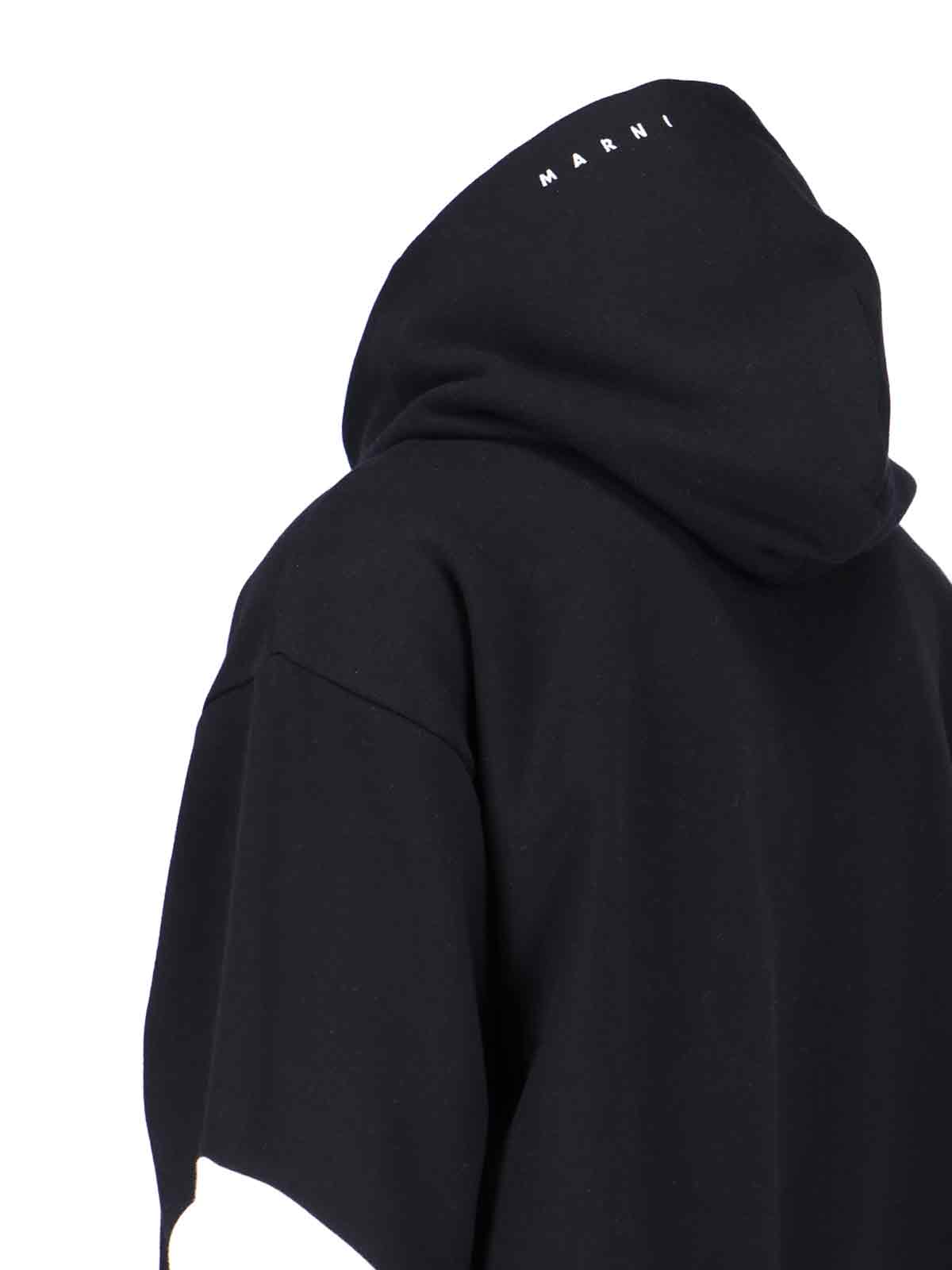Shop Marni Maxi Polka Dot Sweatshirt In Black