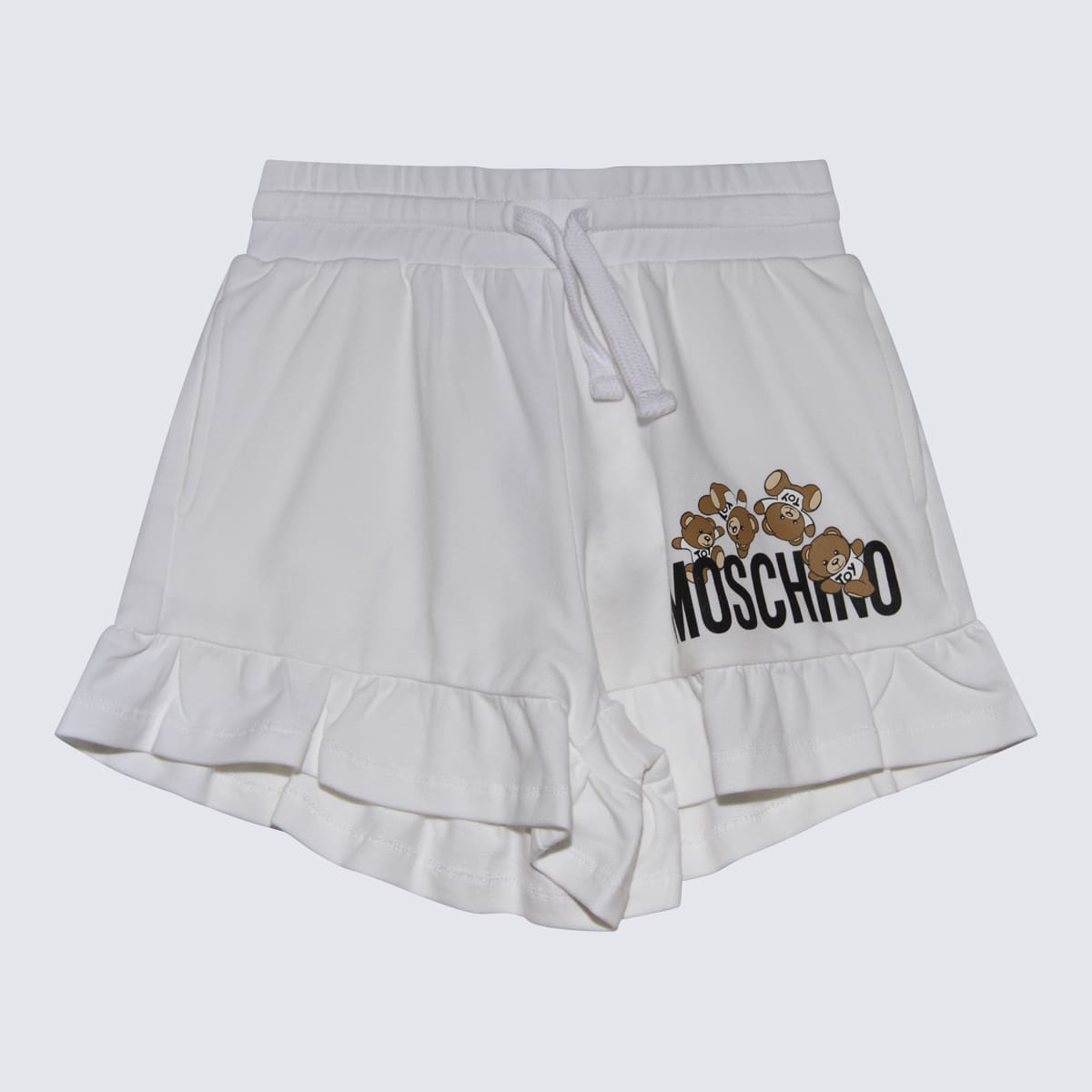 Moschino Kids' White Multicolour Cotton Blend Shorts