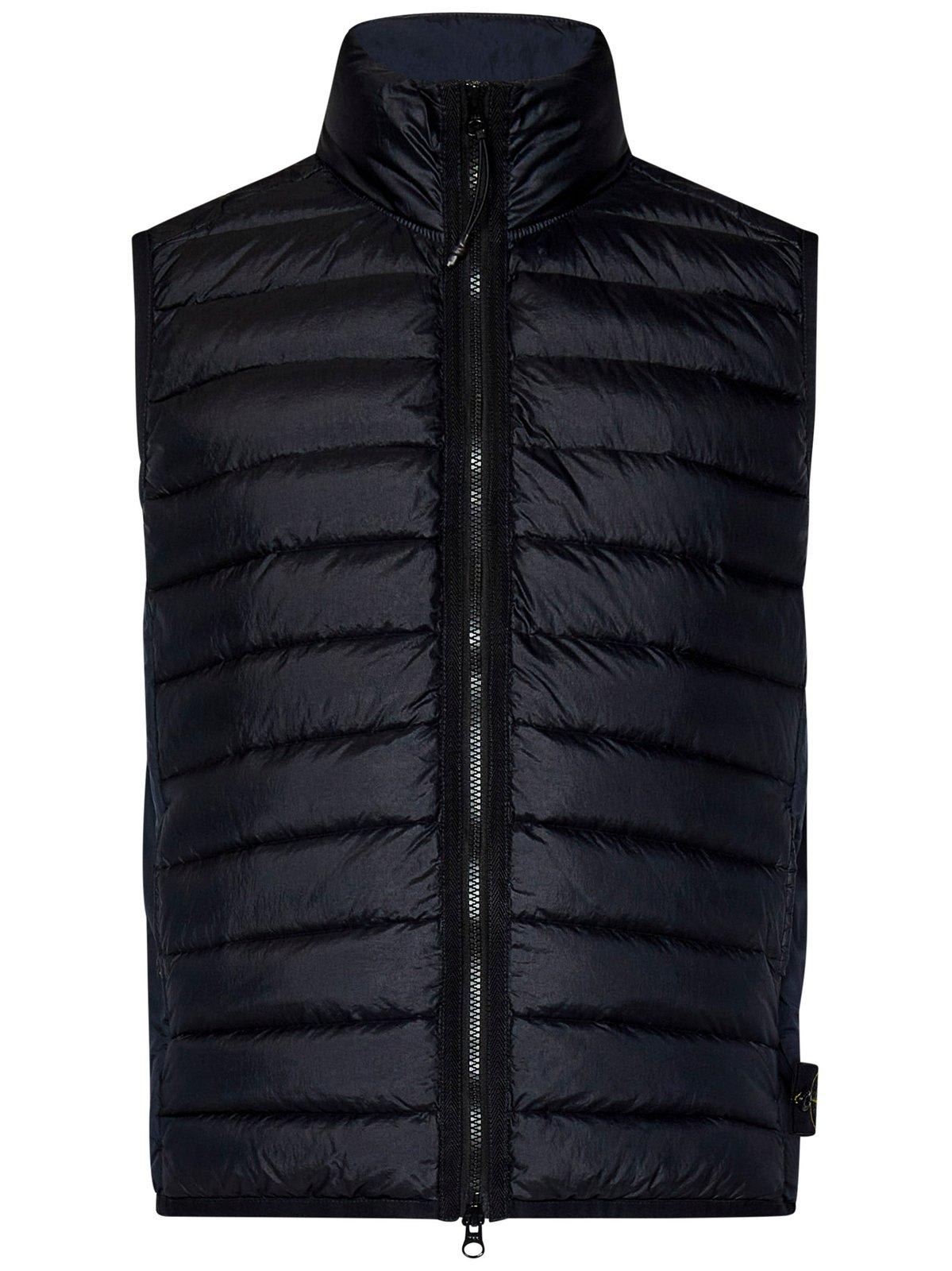 STONE ISLAND HIGH NECK QUILTED GILET 